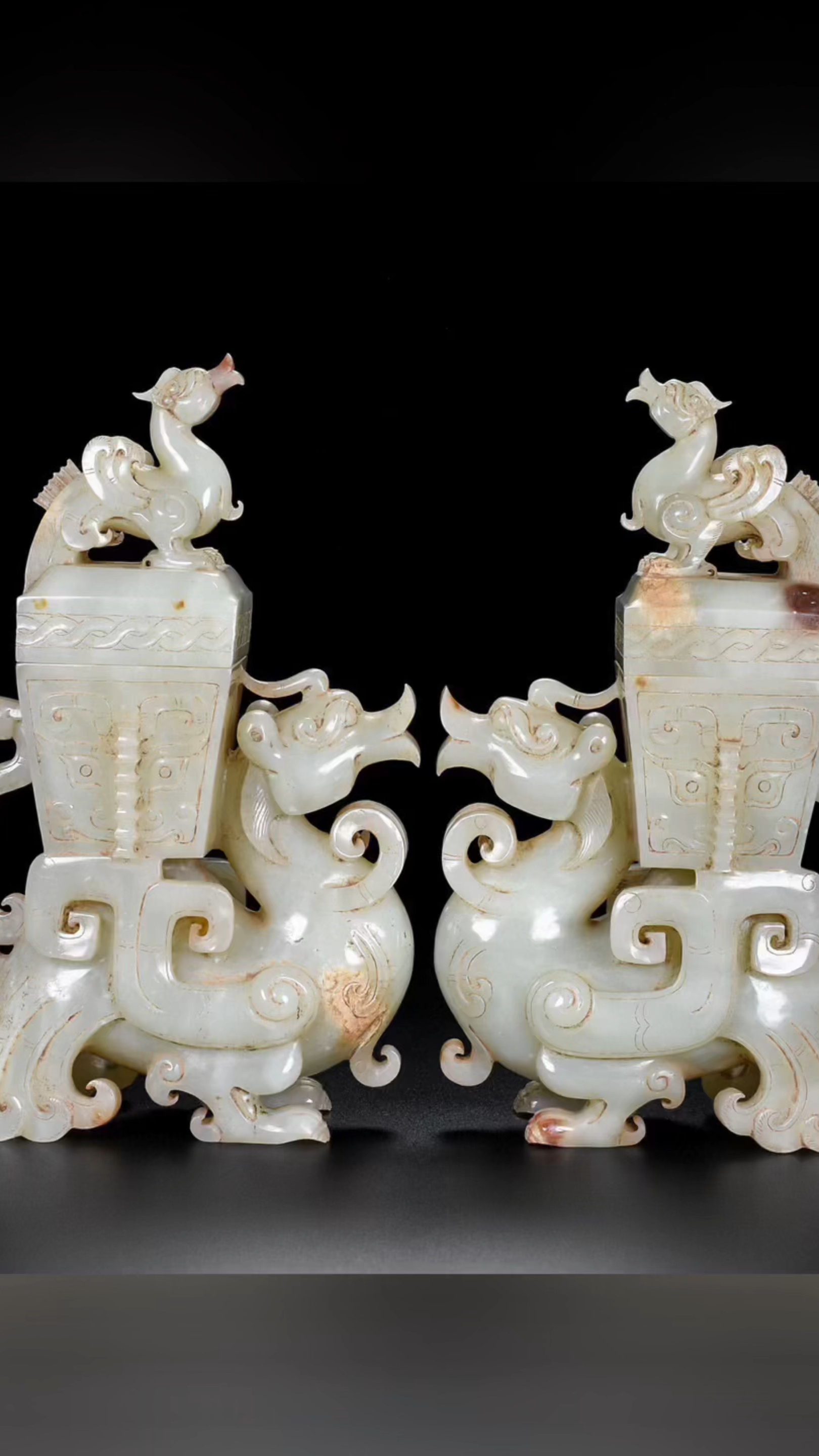 古玉老玉鸟兽尊