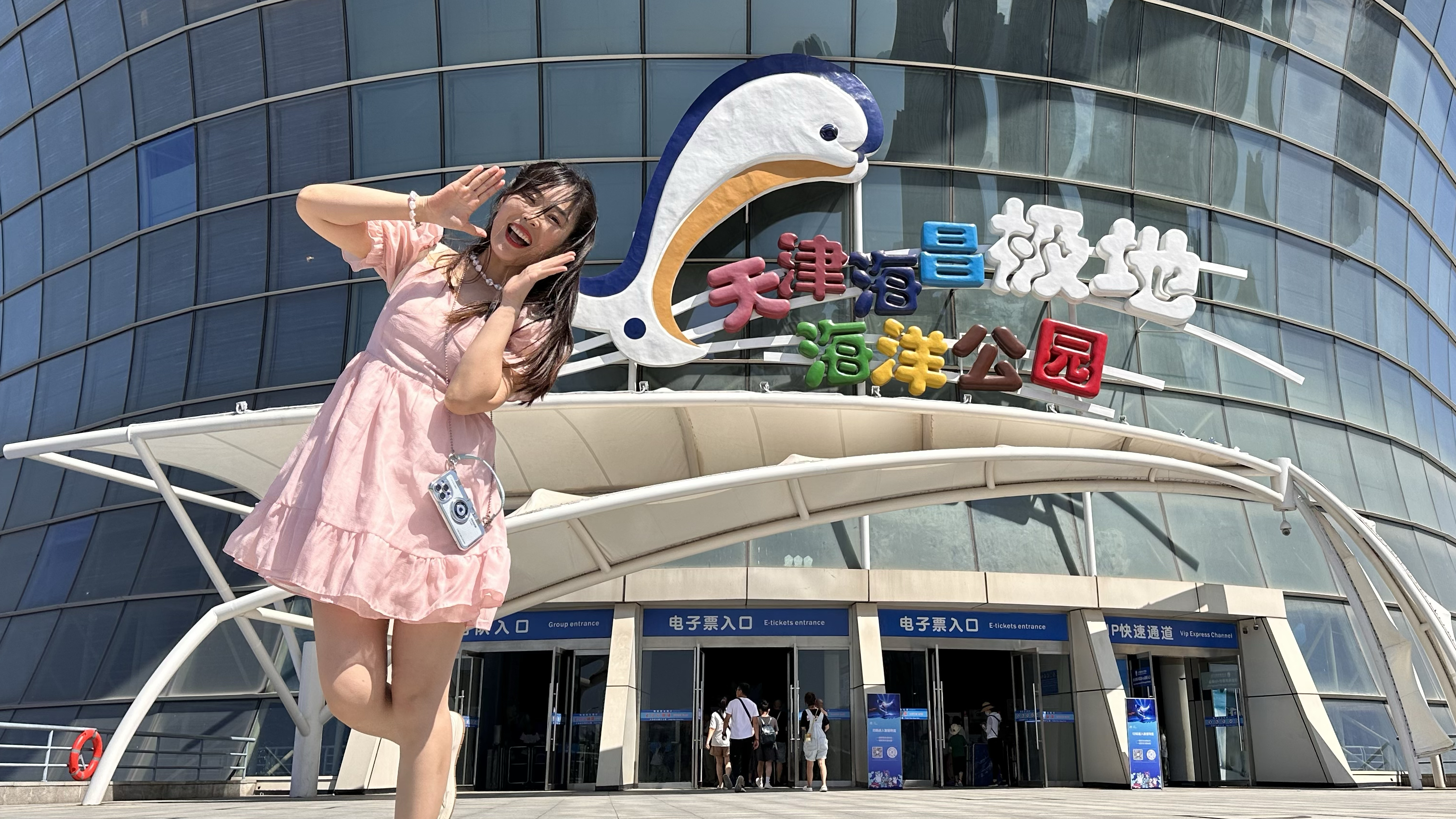 天津极地海洋公园，看了很多海洋动物，还有精彩的海豚表演