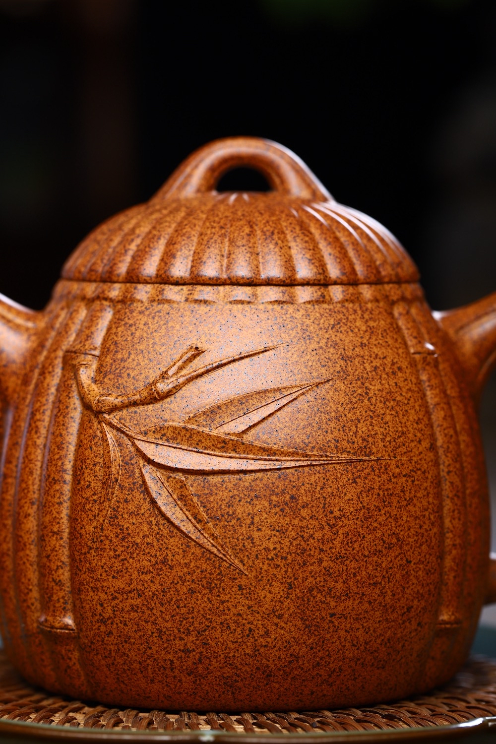 宜兴紫砂壶何其仙全手工筋纹秦权