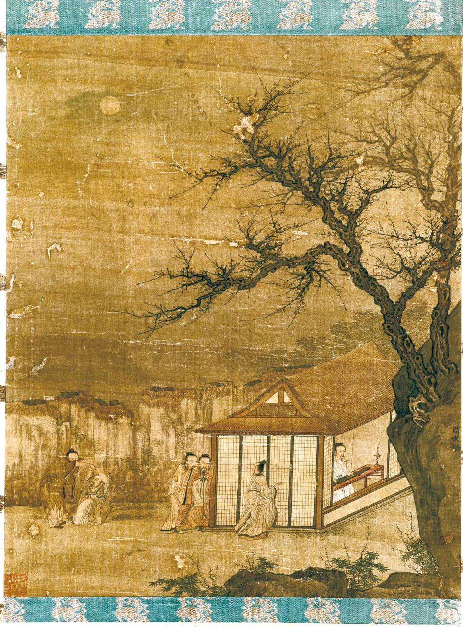 唐寅《听琴图》#传统文化# #唐伯虎# #中国画