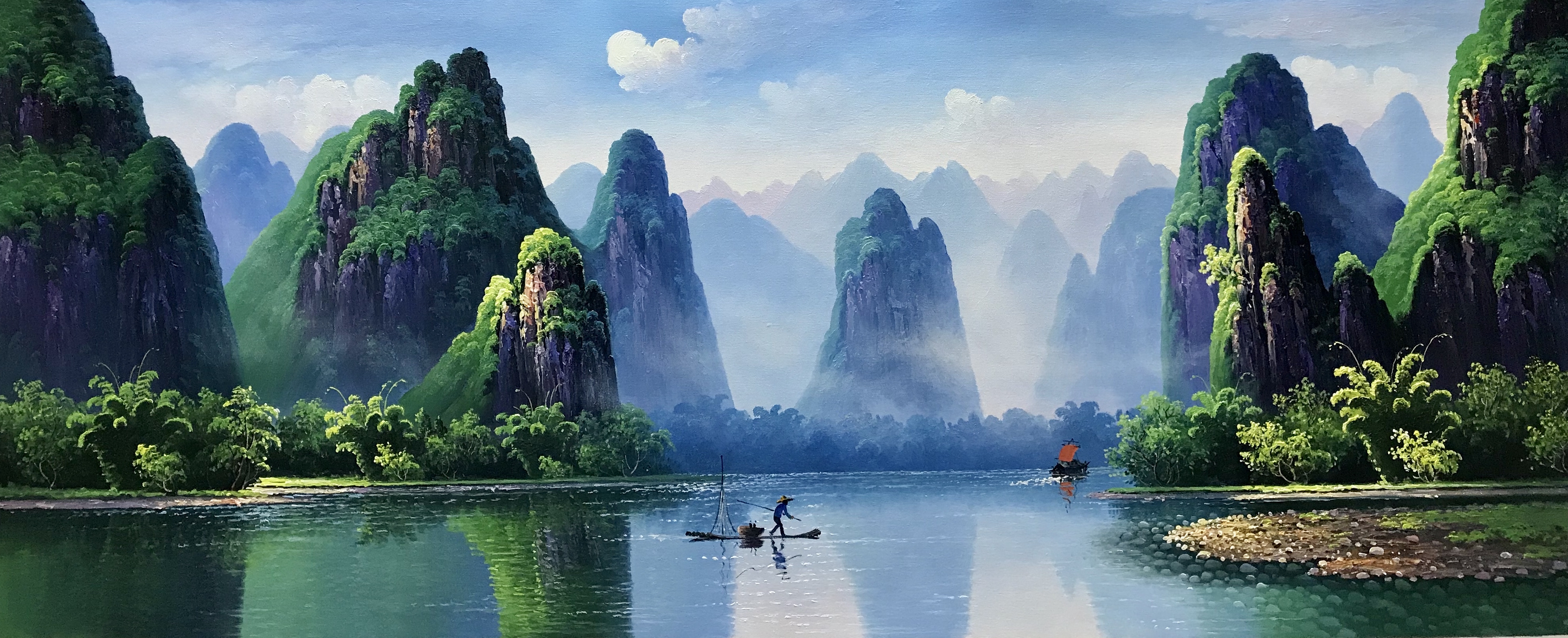 莫淇麟,高来标,布永杰,龙蟠油画,傅云石,黄建南国画书法作品