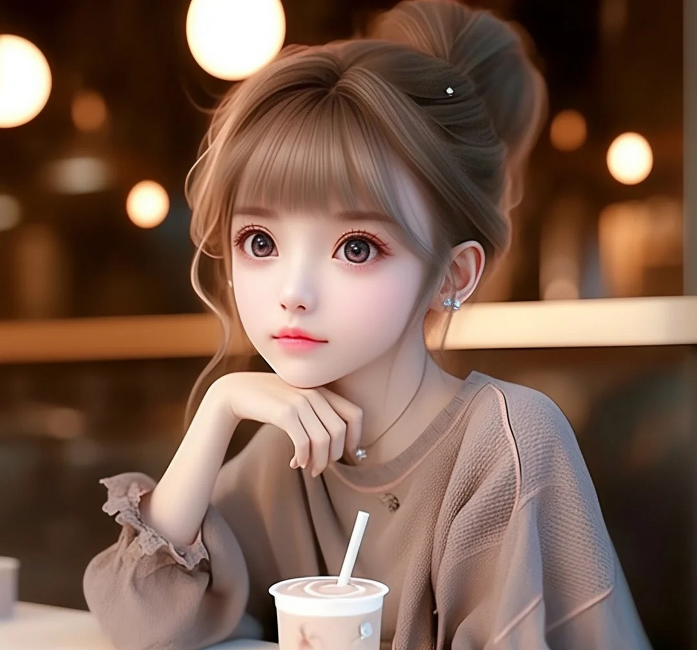 可爱呆萌的小姐姐