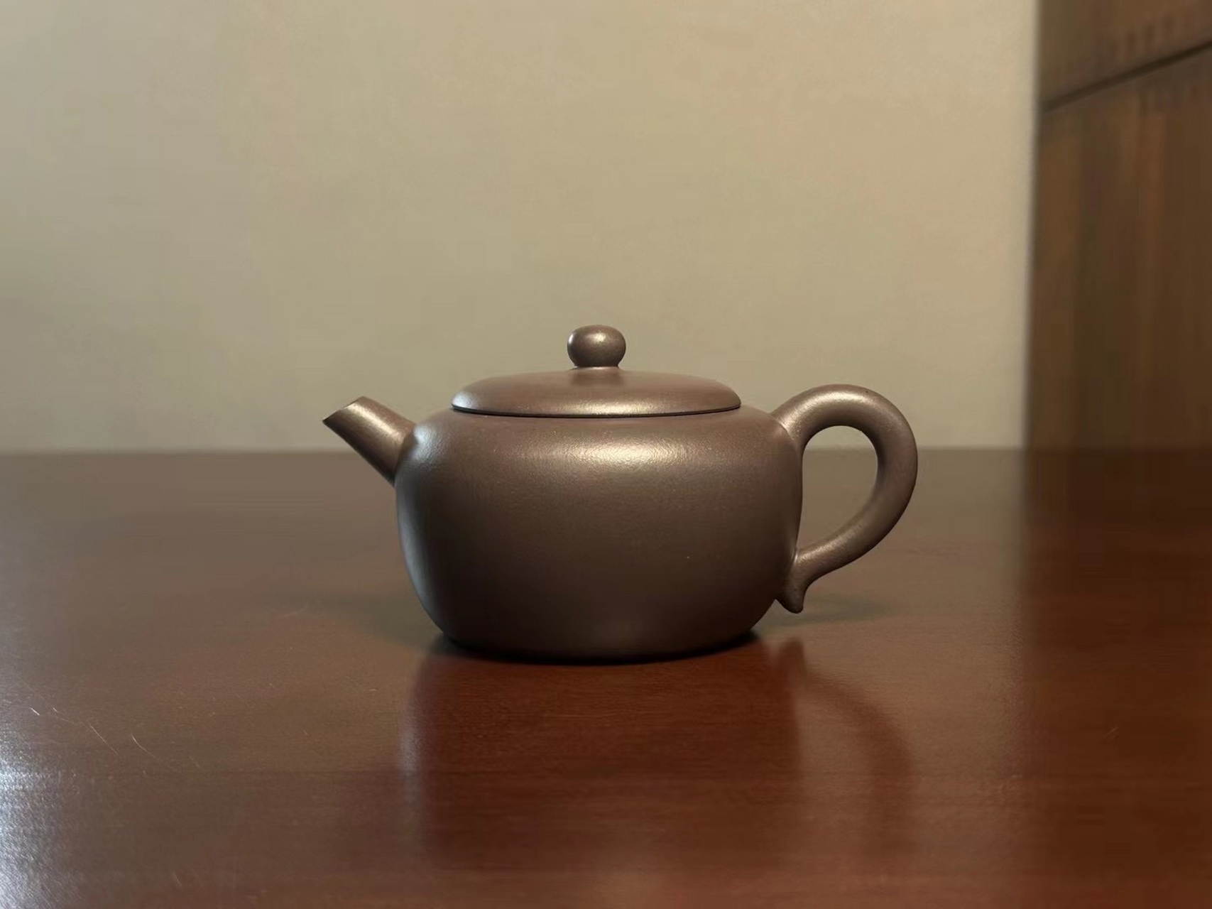 春水堂扁圆壶,天青泥,200c,高货#紫砂壶# #全手工