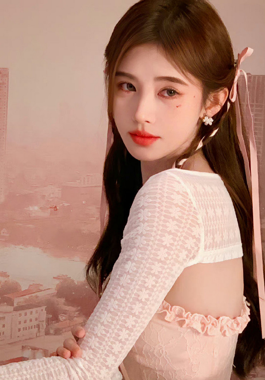 粉色小巧鞠婧祎送上无限瞎想