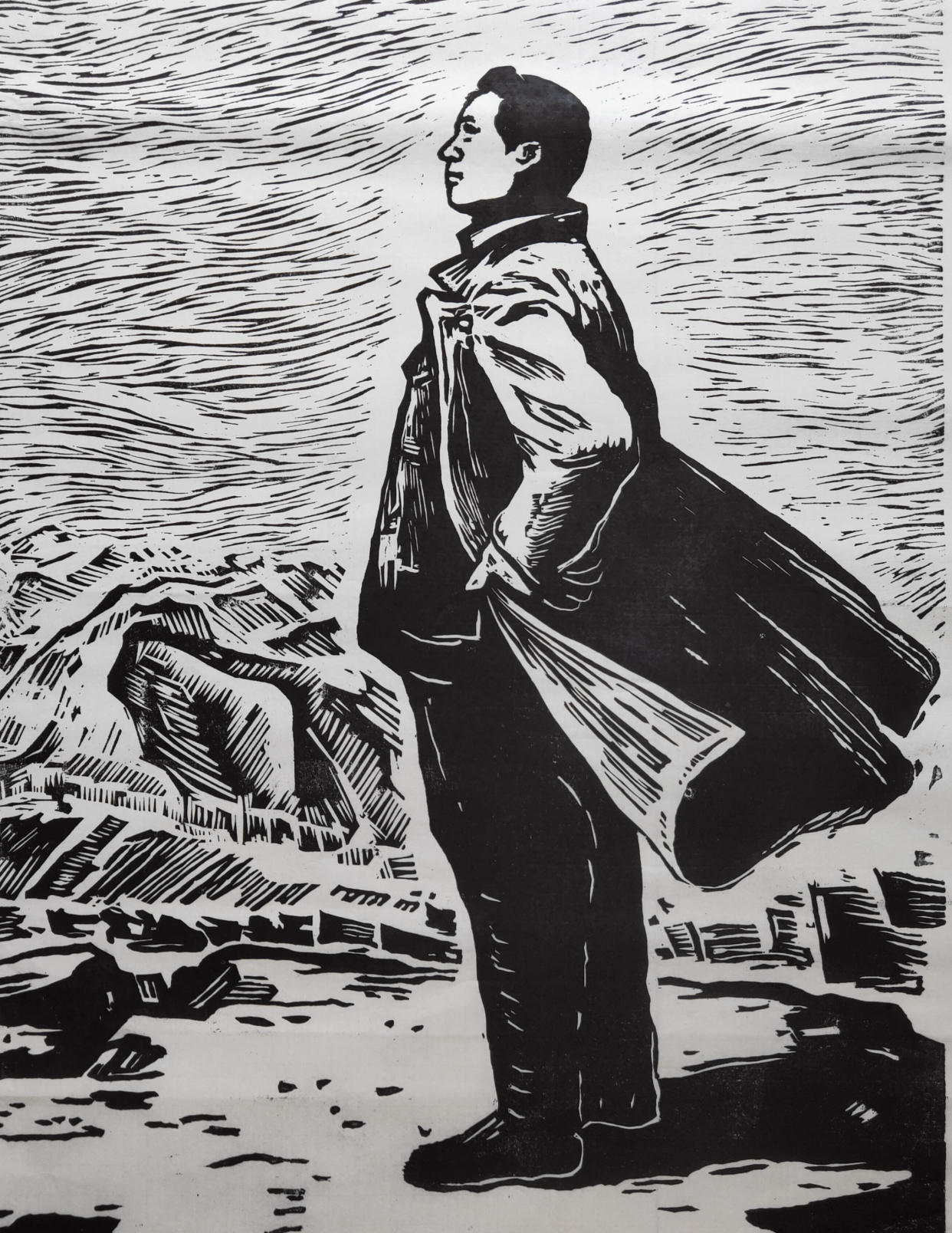 画家葛立才,庆祝党的生日版画作品欣赏