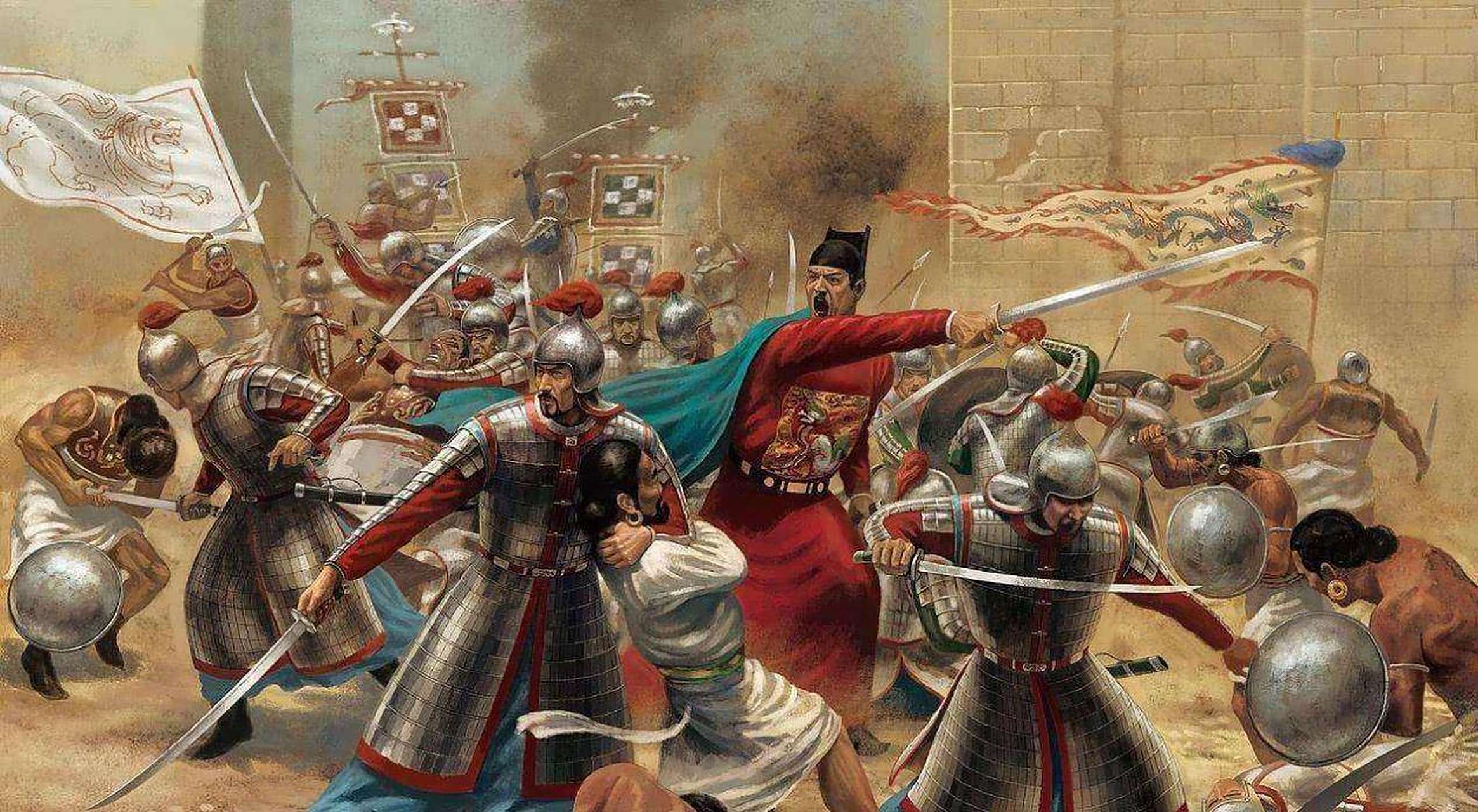 其时,各地起义军已混战多年,最后只剩下朱元璋,陈友谅等几支大队伍.