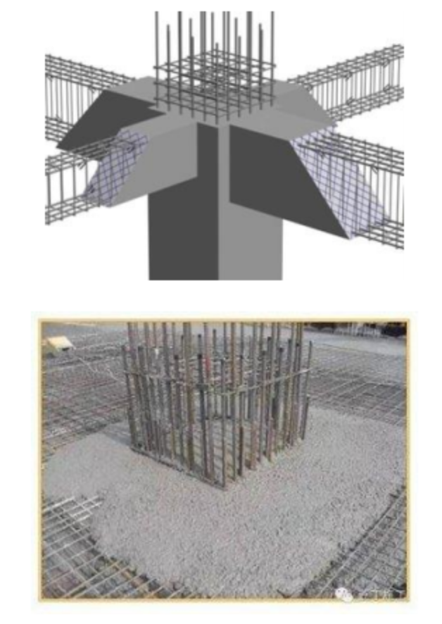 梁板柱接头不同强度等级砼隔挡措施