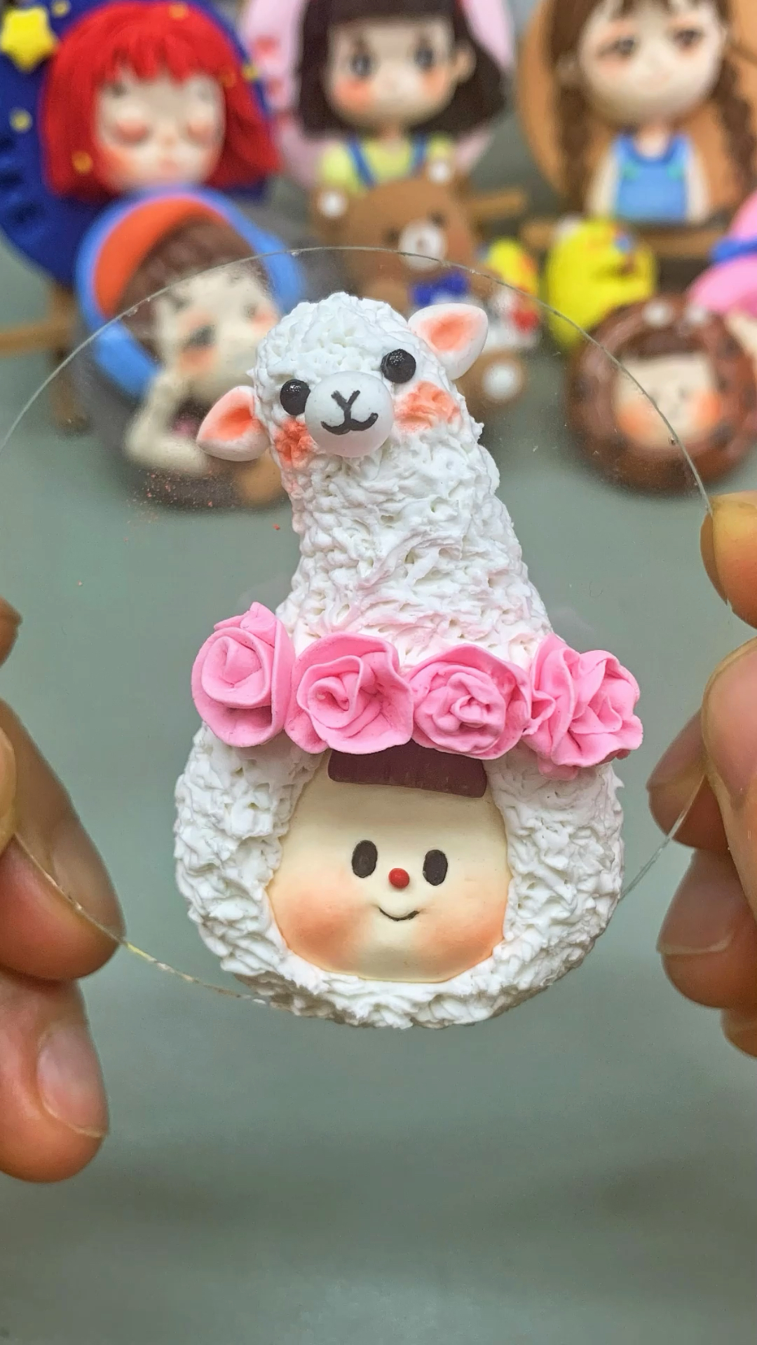 每日一多多妹粘土冰箱贴之羊驼手工教程