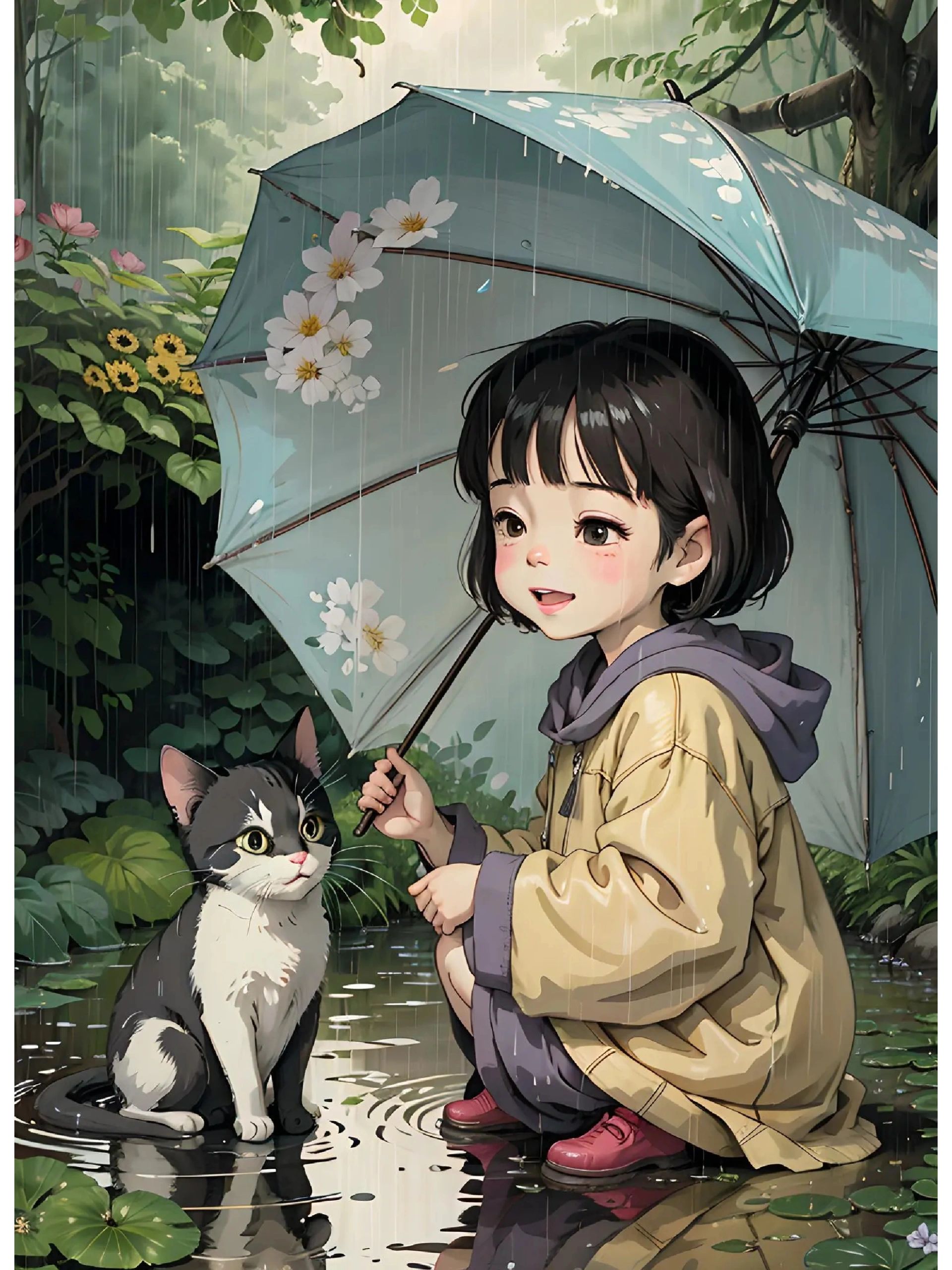 治愈系美图 雨中的小猫咪