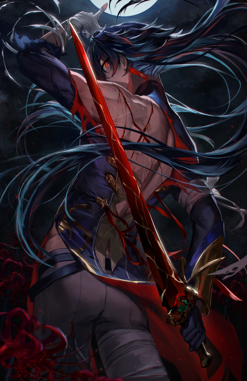 刀光剑影——希儿&刃(崩坏:星穹铁道)#二次元#  画师:meltyrice