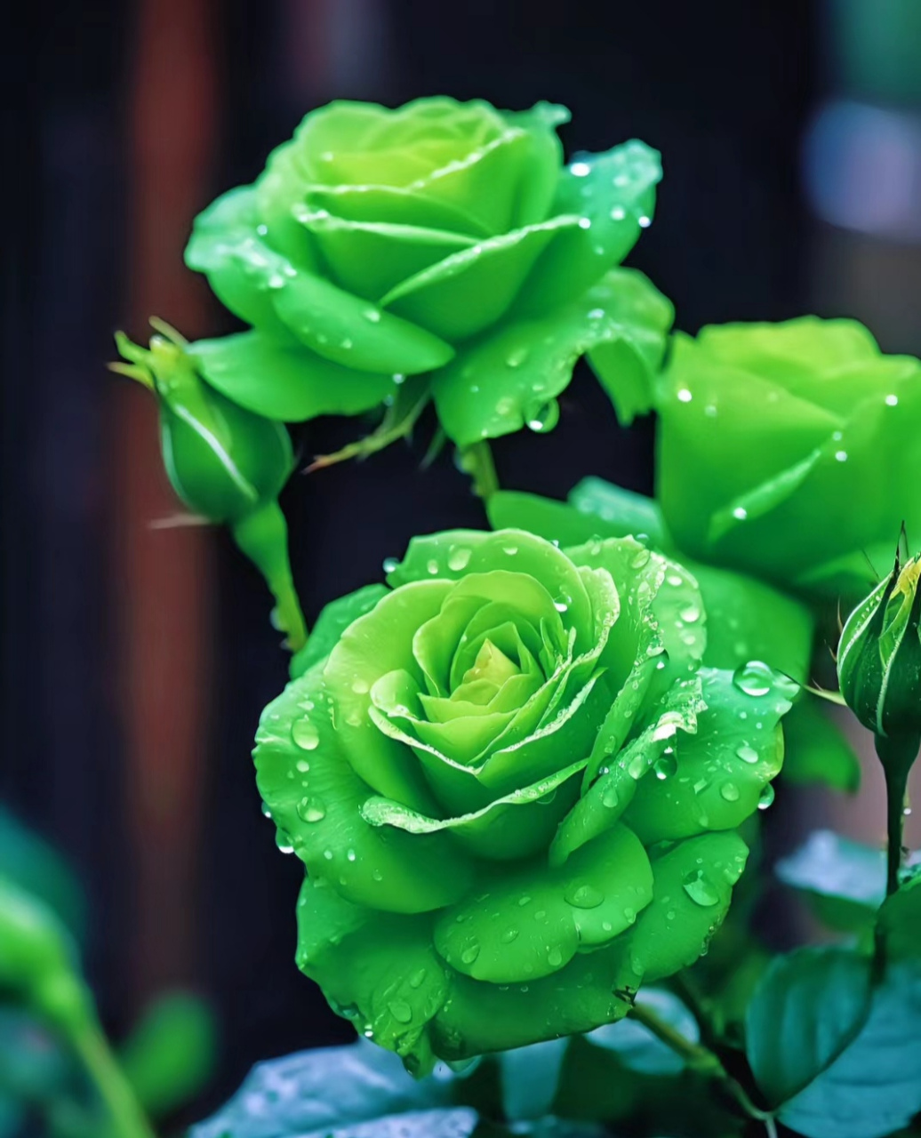 苏格兰绿玫瑰,上面是你的笑容,背后是我的深情,我们的爱散发着永恒的