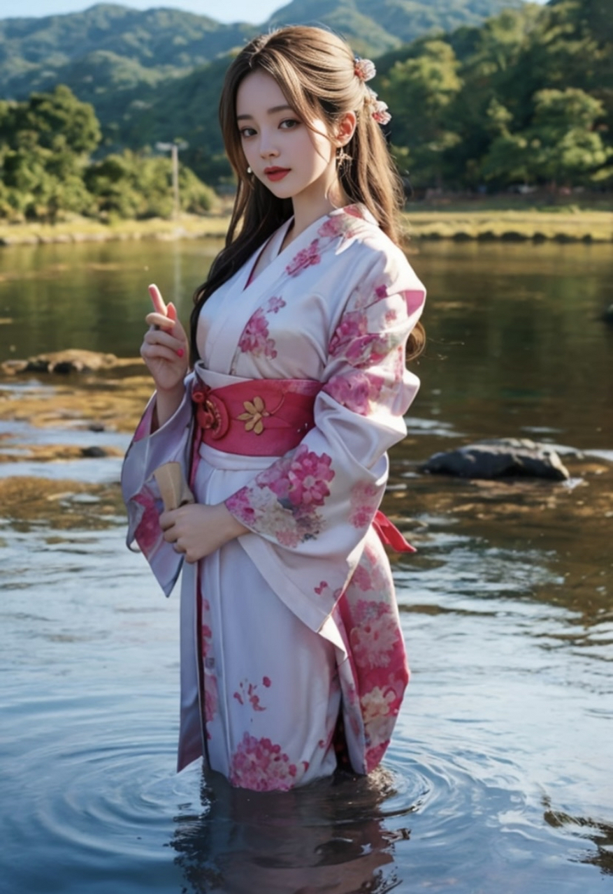 【ai绘画】和服小姐姐,像不像你看的电影开头呢?#美女写真# #ai绘画