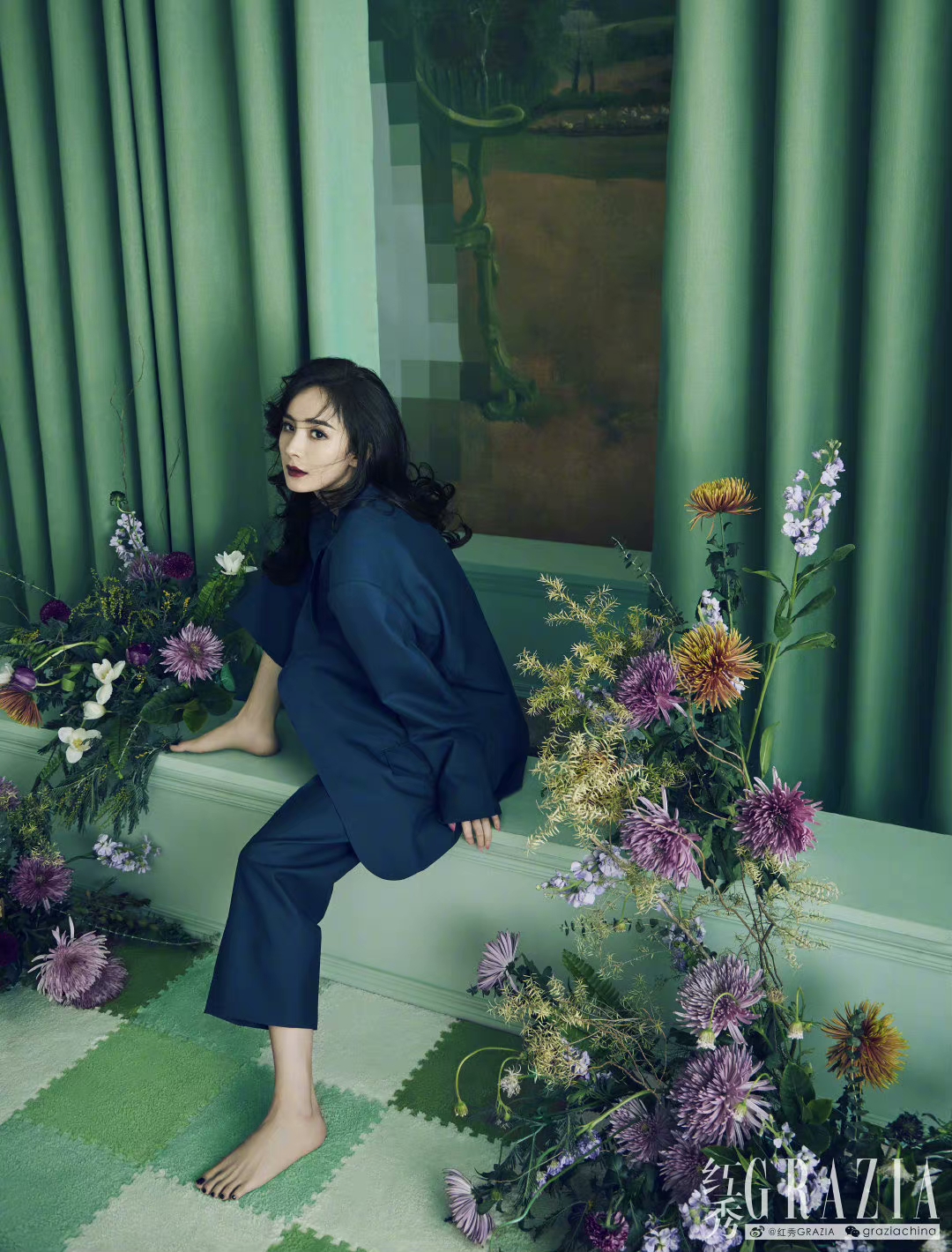 杨幂 高跟鞋杂志大片