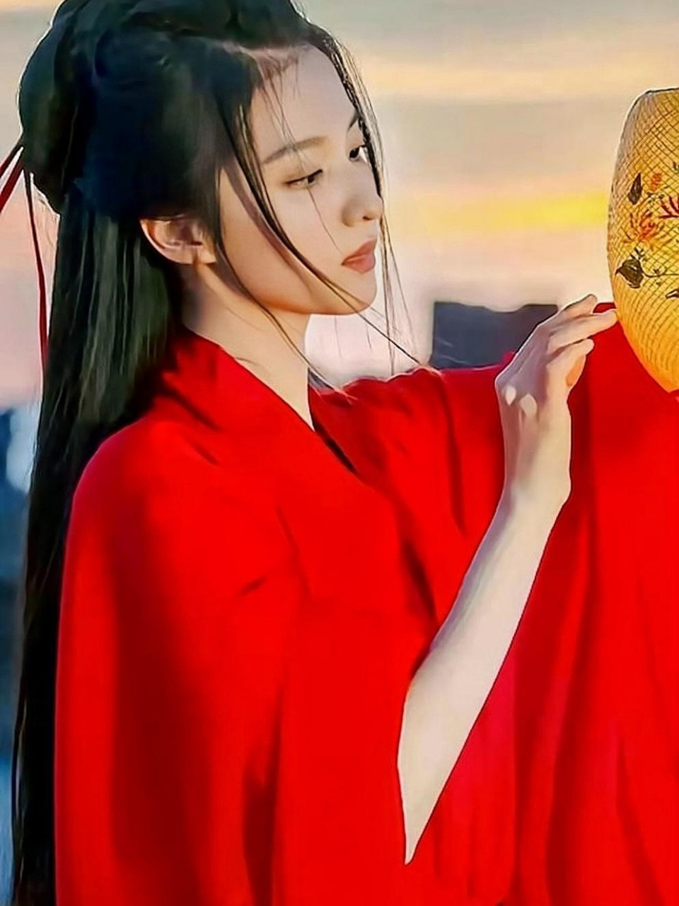红衣美女-王楚然#美女#明星#王楚然