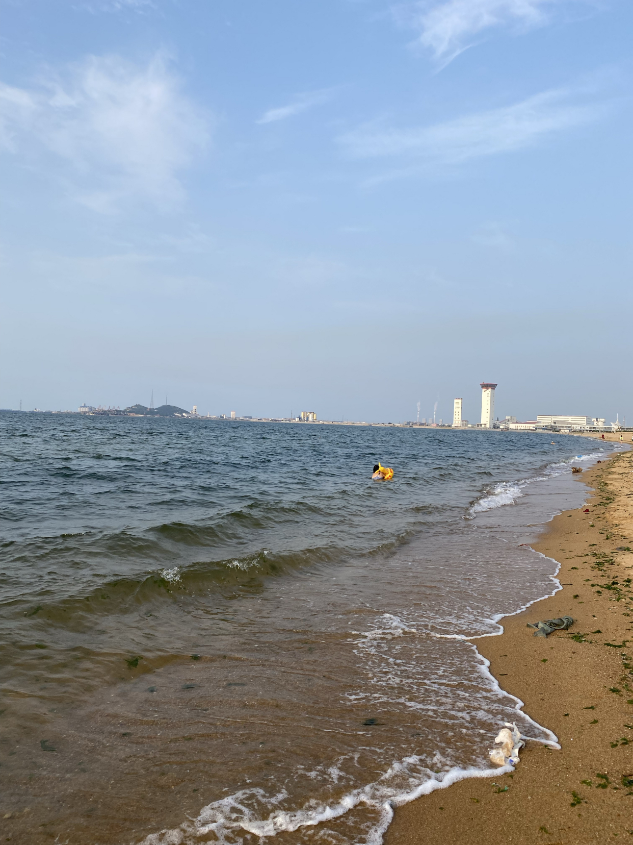 渤海莱州湾畔山东烟台莱州太平湾,三山岛海域