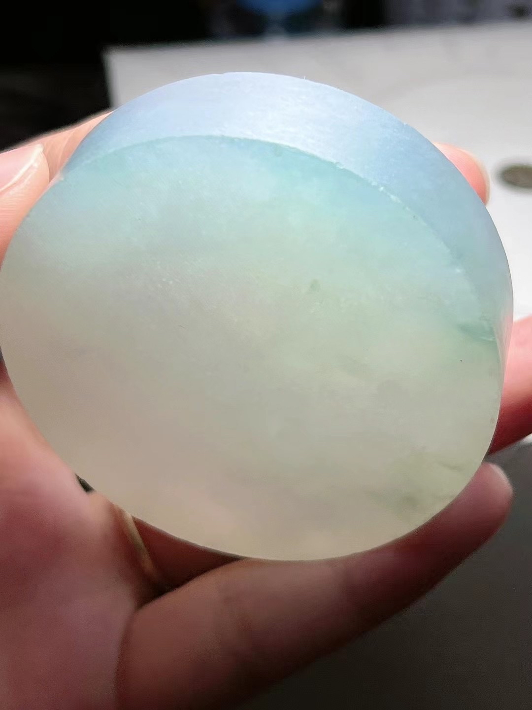 冰种翡翠厚装完美镯心