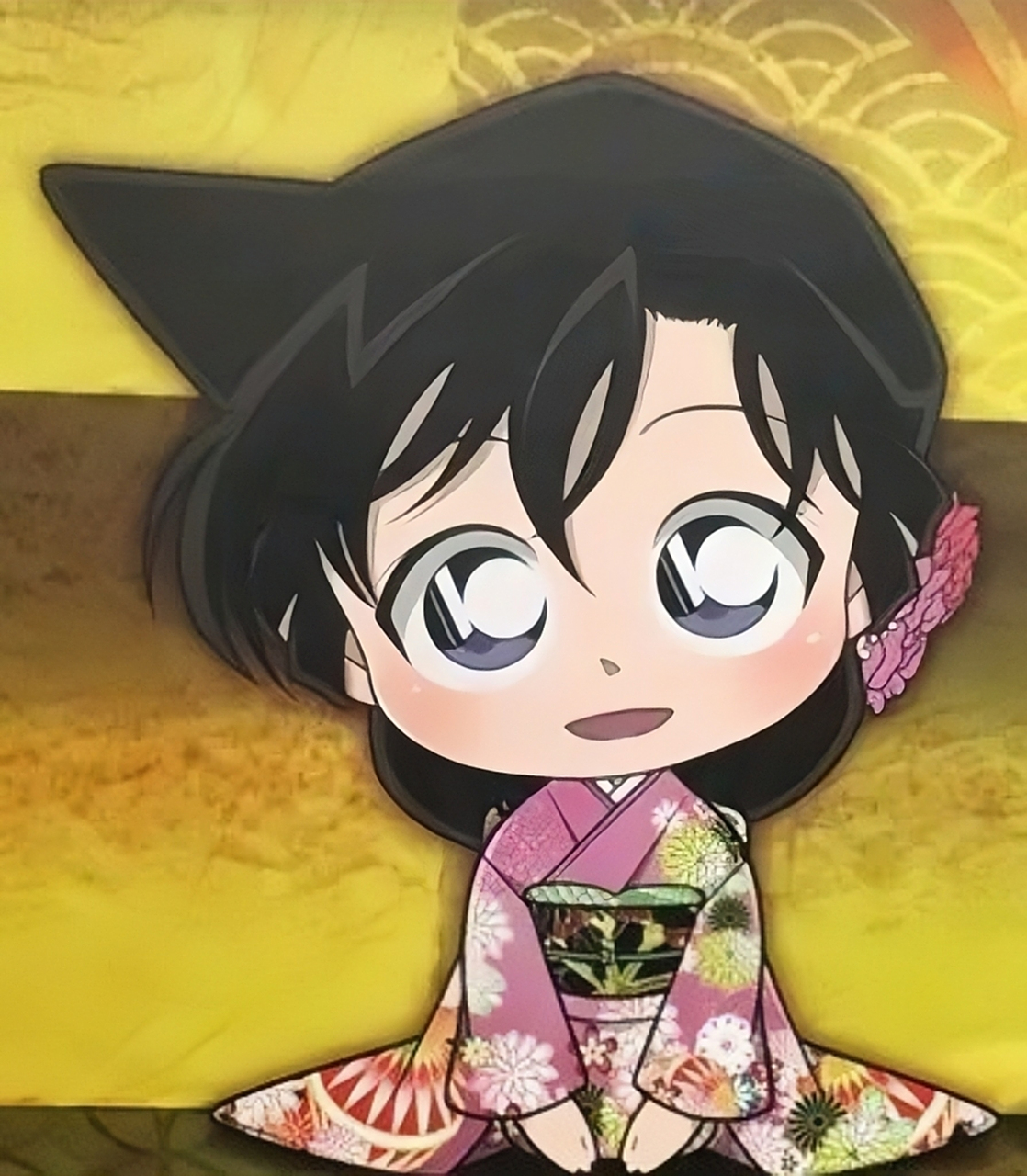 q版的新一,毛利兰,美晕了!#动漫# #名侦探柯南