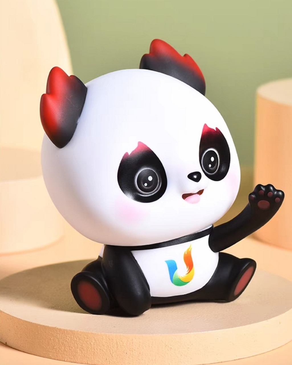 成都大运会旗舰店蓉宝吉祥物创意玩偶摆件熊猫手办!