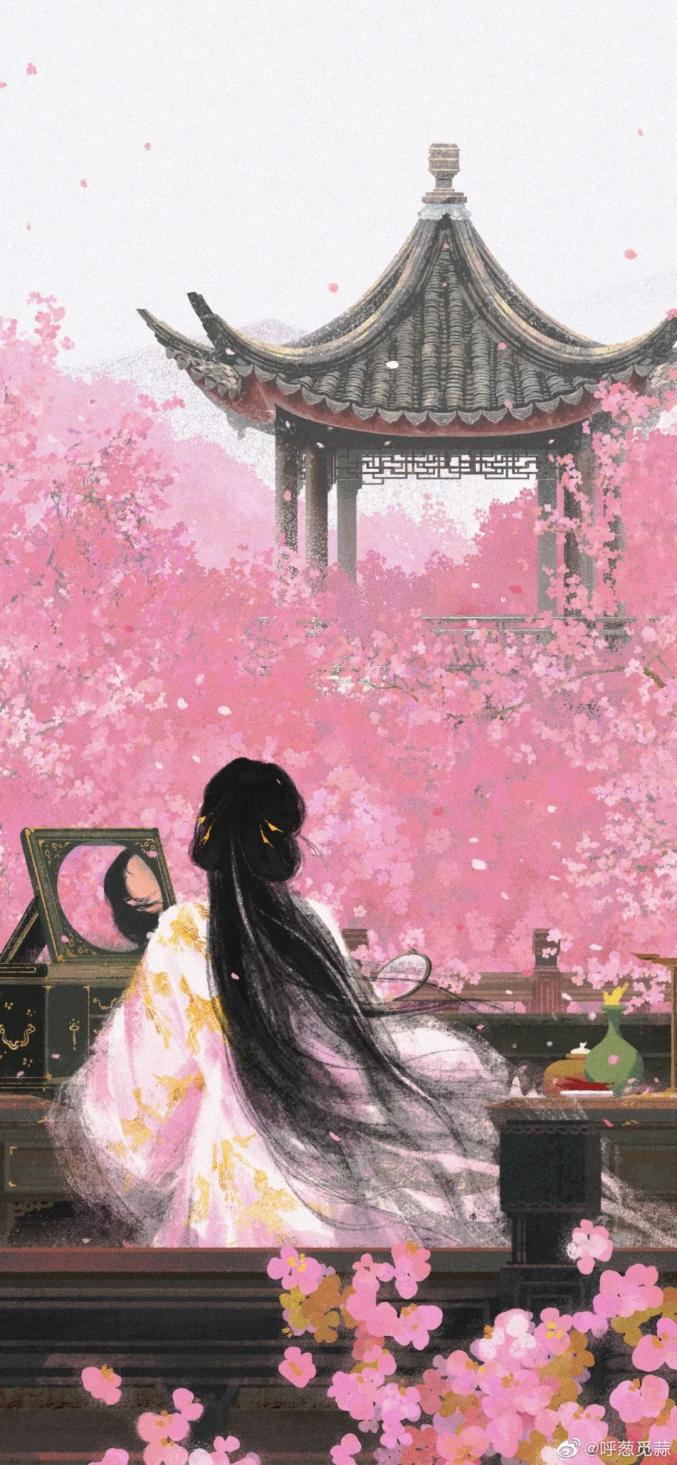 古风美人唯美壁纸手绘