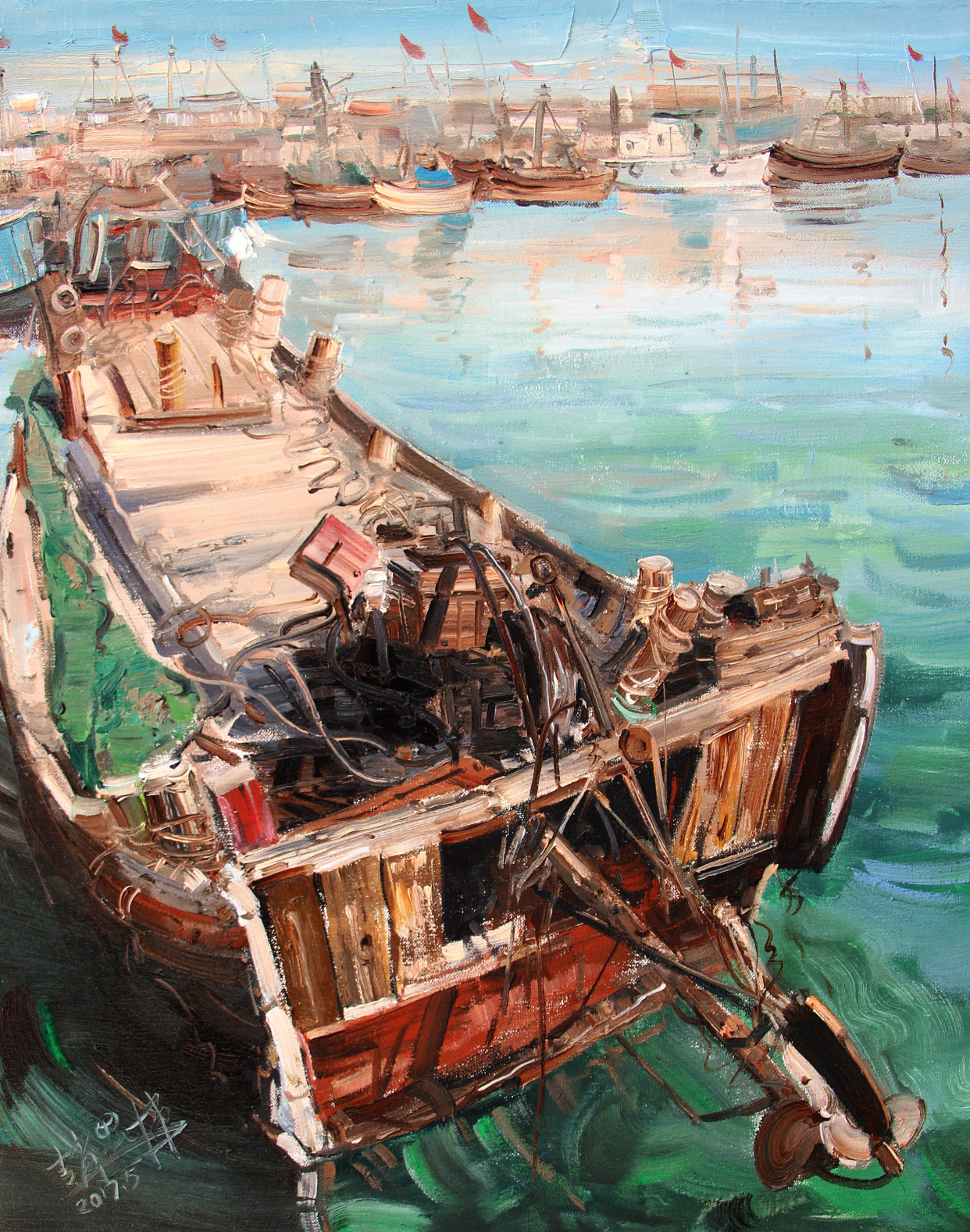 「艺惠藏」赵思栋油画船系列作品集欣赏