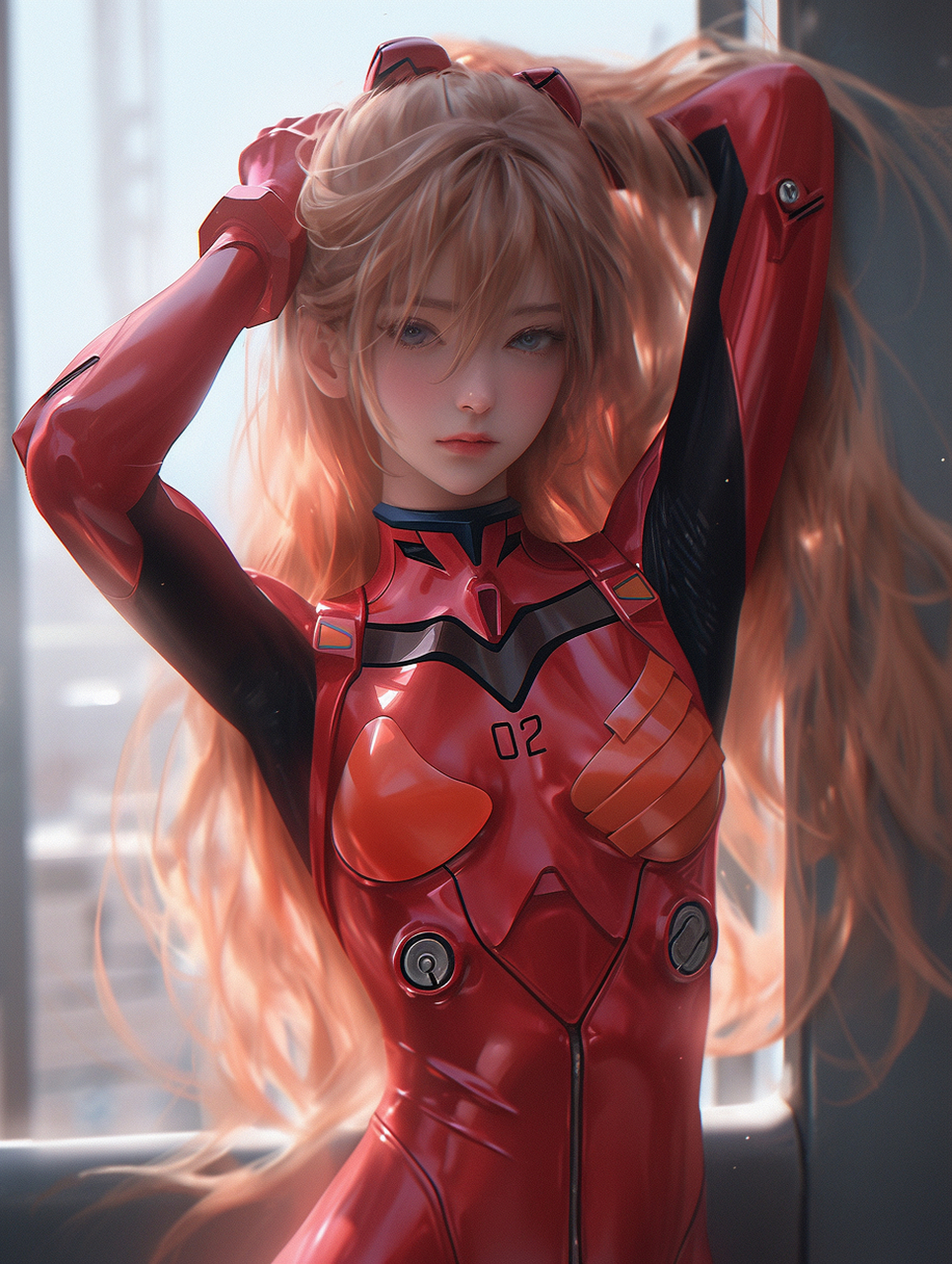 明日香—新世纪福音战士, ai二次生成3 d效果,有少年的记忆气息么?