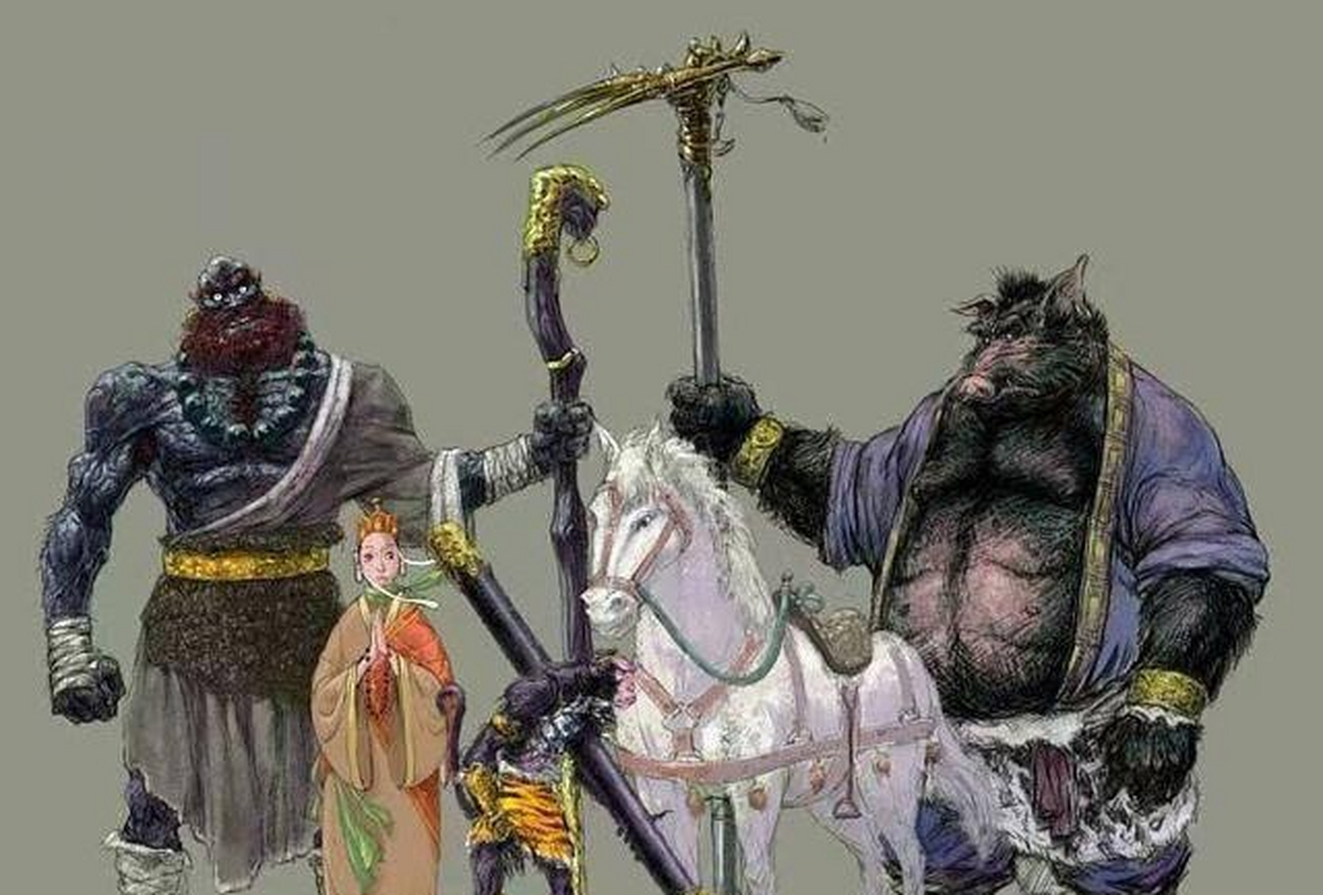 《西游记》师徒四人的画像