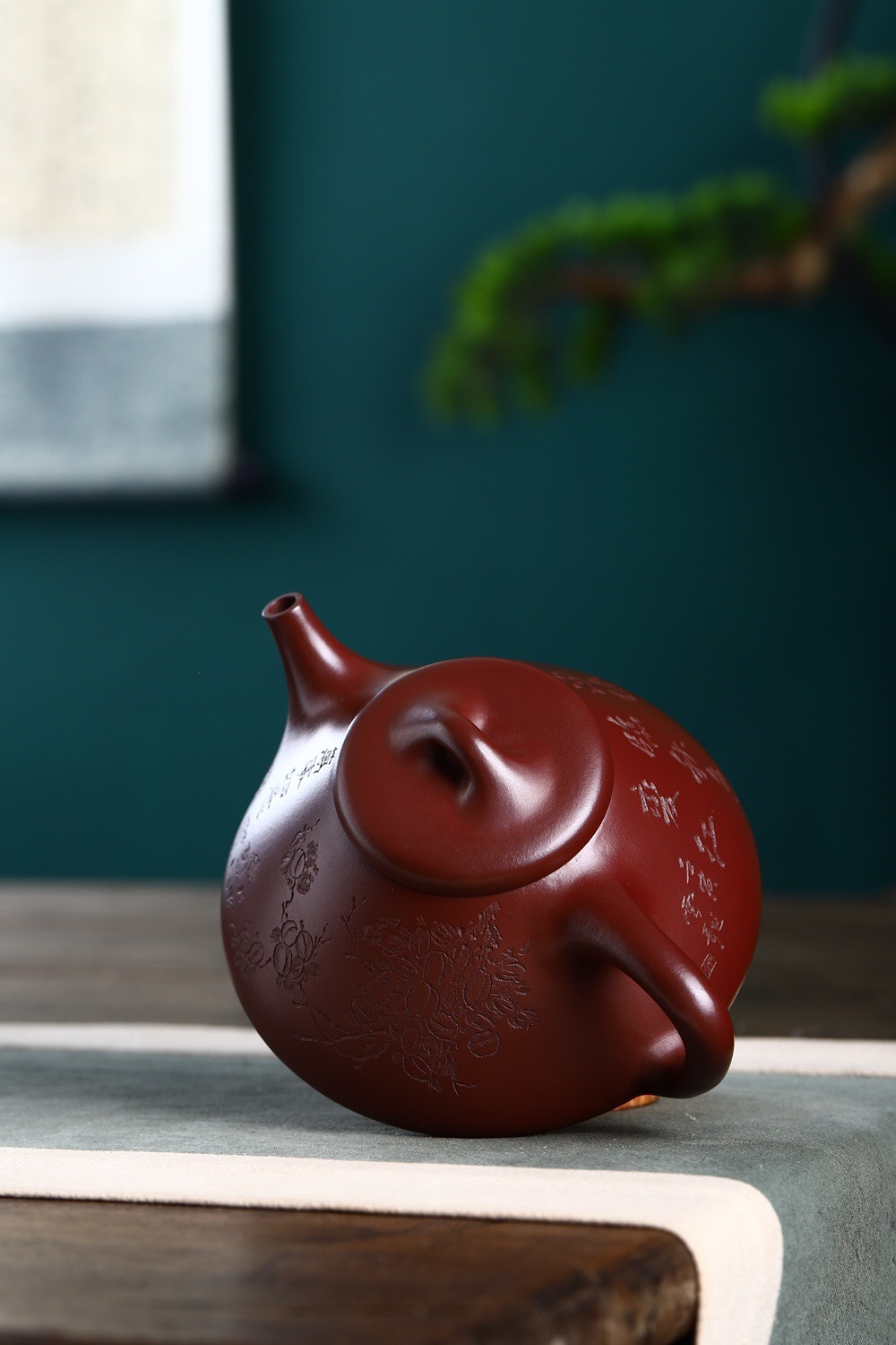 宜兴紫砂壶吴小军全手工子冶石瓢350cc