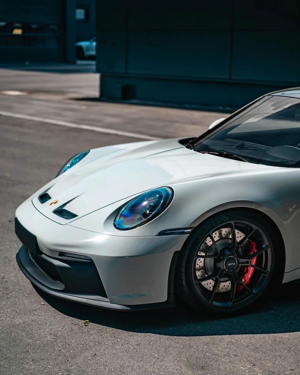 性能车保时捷911gt3 rs水泥灰