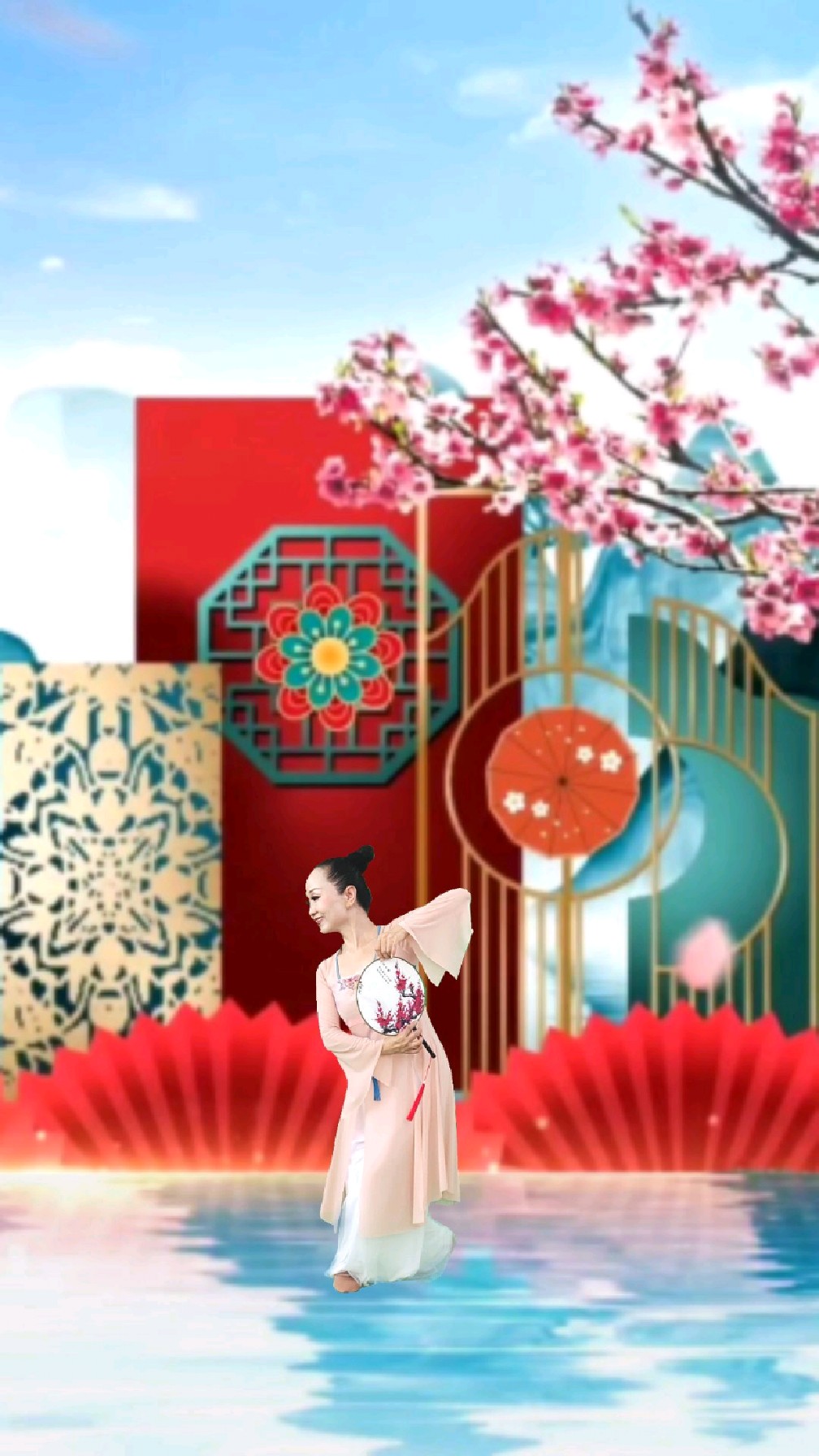 团扇古典舞《入画》第三部分-度小视