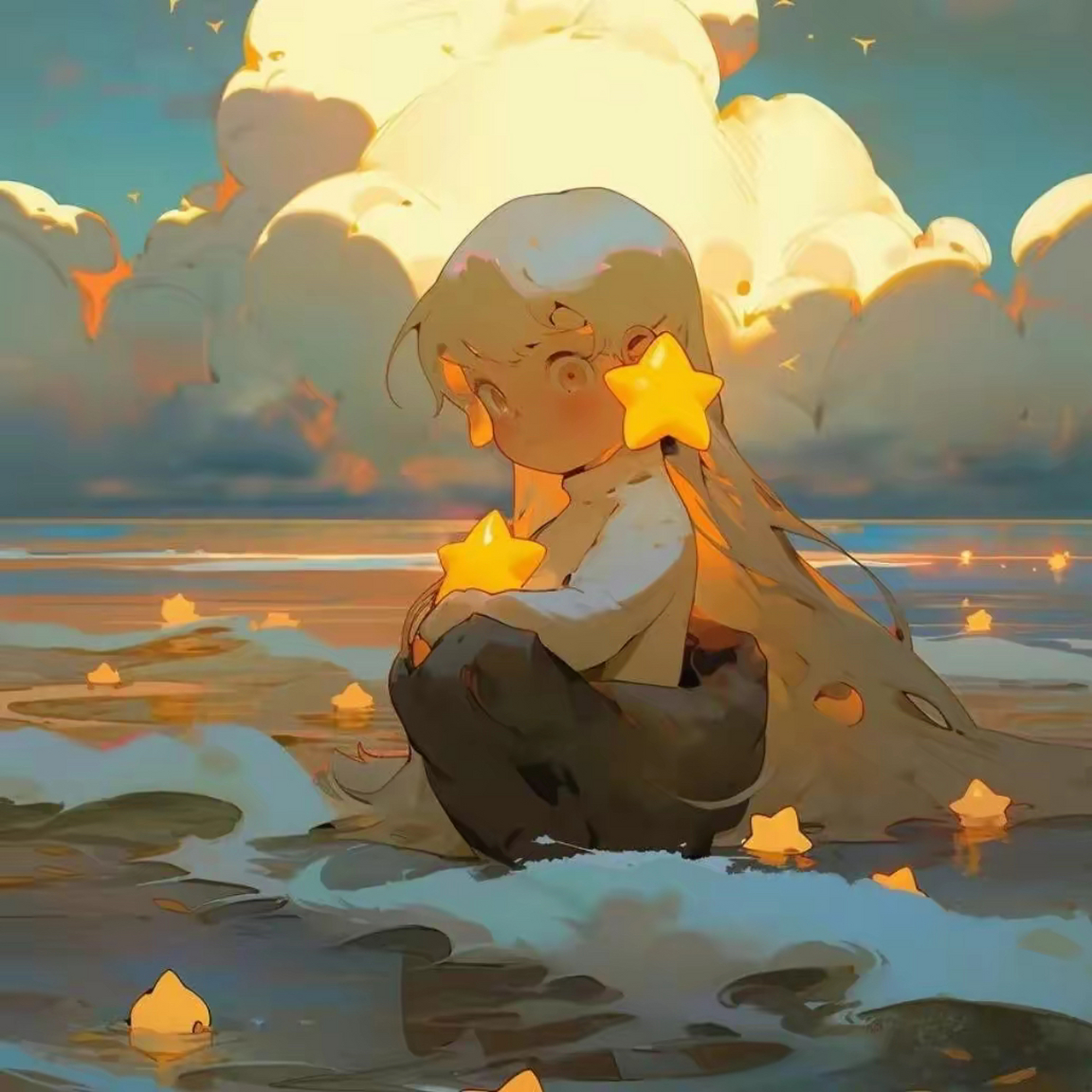 治愈系头像[微笑] 以前走路,看的都是 地,前方 今天突然觉得,抬头看看