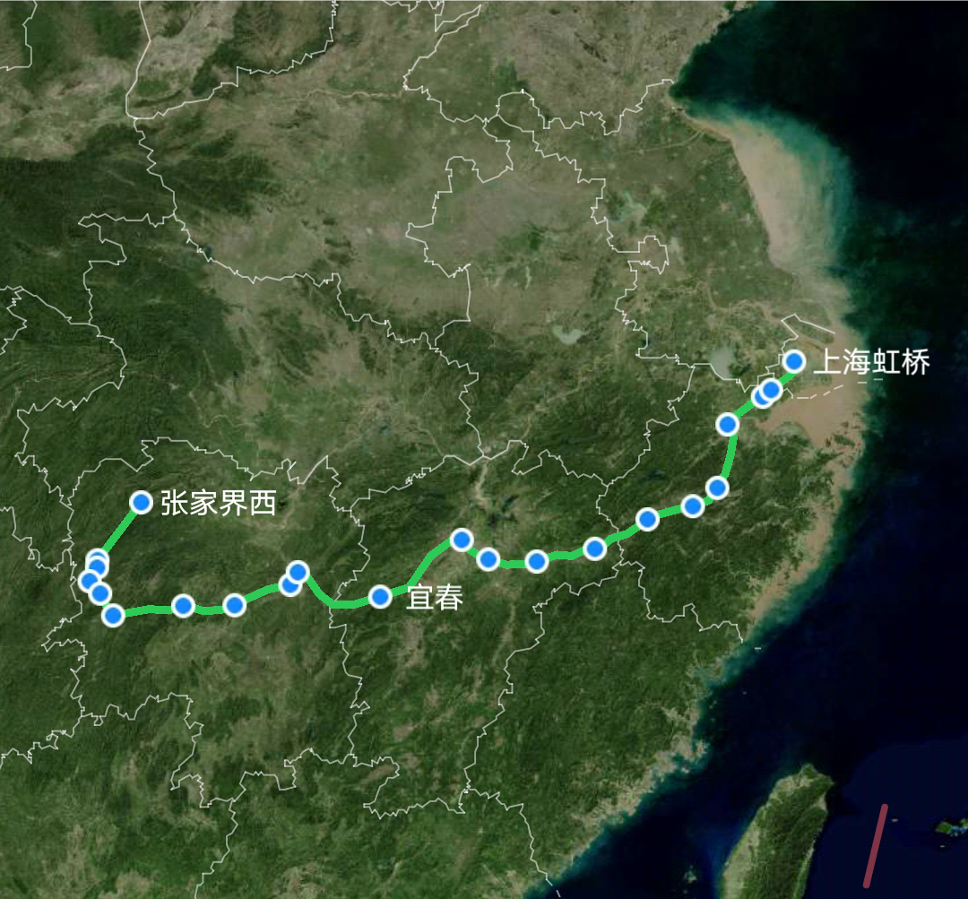 g1367次列车由张家界至上海虹桥,是张家界唯一进沪高铁