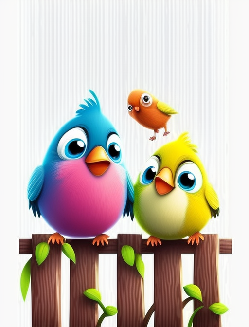 一对可爱的小鸟头像壁纸背景图多张精选