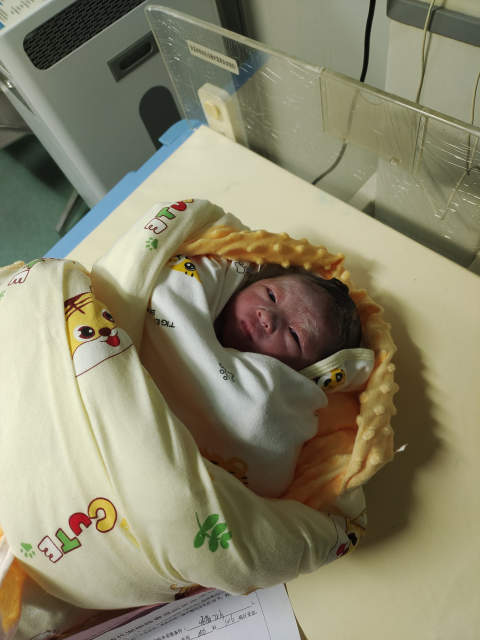 昨天下午生的男宝一枚,孕36周宝宝就发动了,顺产4.