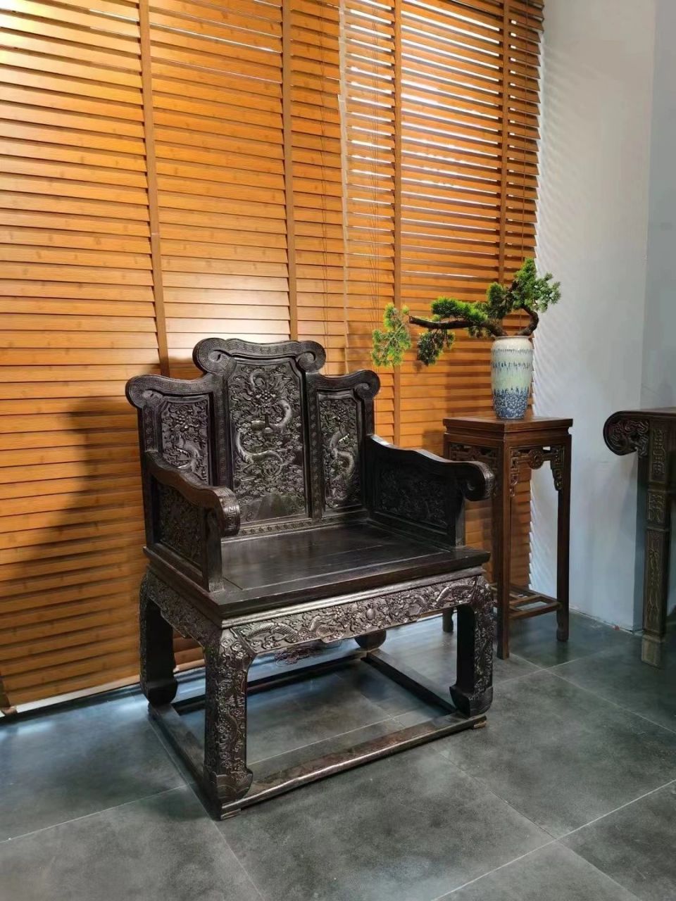 明清紫檀家具龙椅宝座,价值堪比小县城一套房!#红木家具