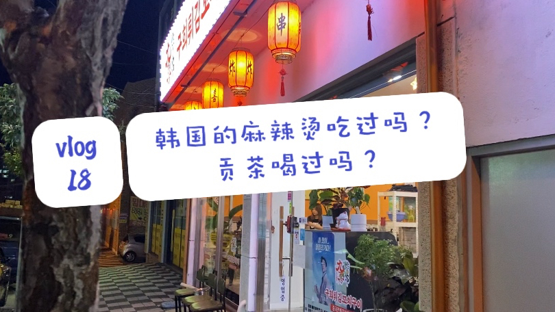 韩国Vlog18/韩国的麻辣烫吃过吗?炸鸡架!还有贡茶新品!