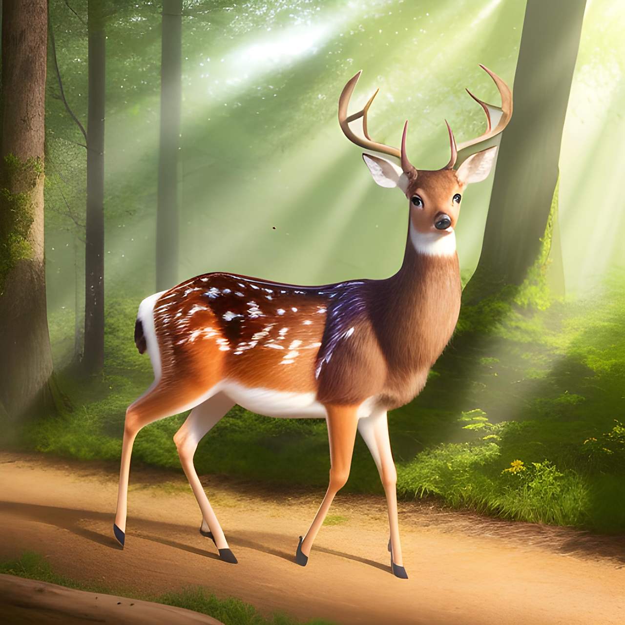 分享一组鹿图片(一路好运)#鹿# #好运