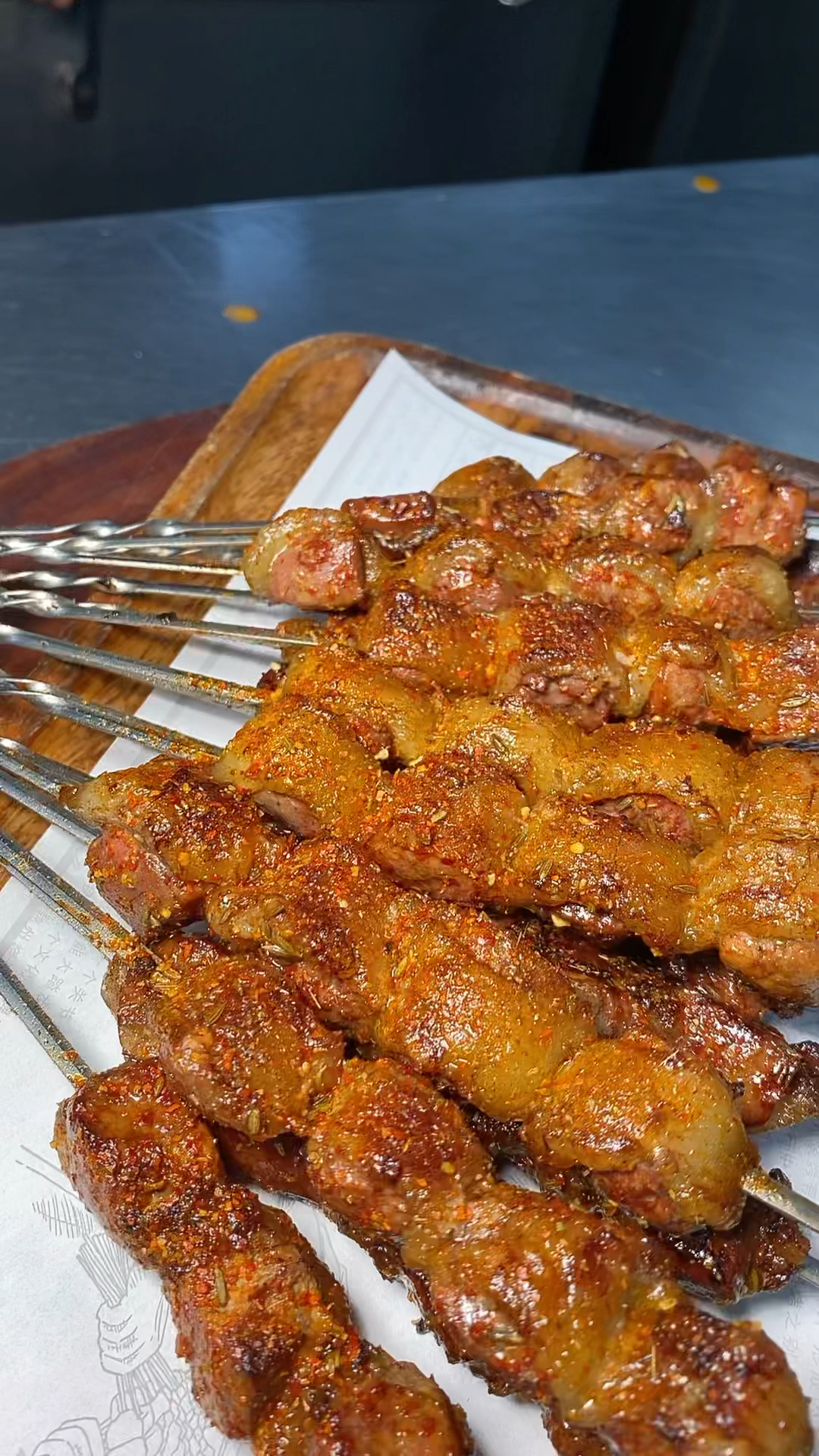 烧烤美食油包肝