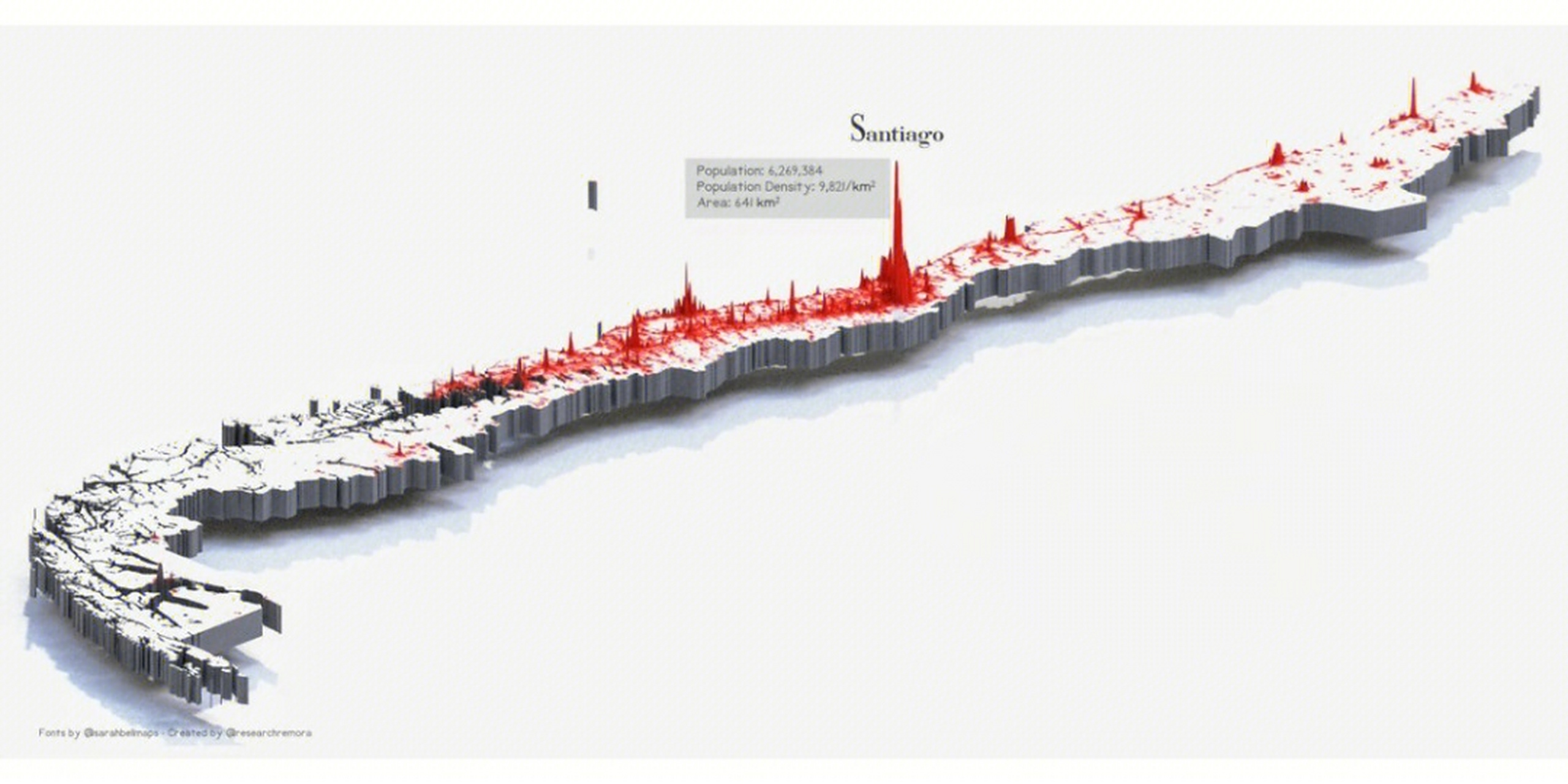 智利人口密度地图