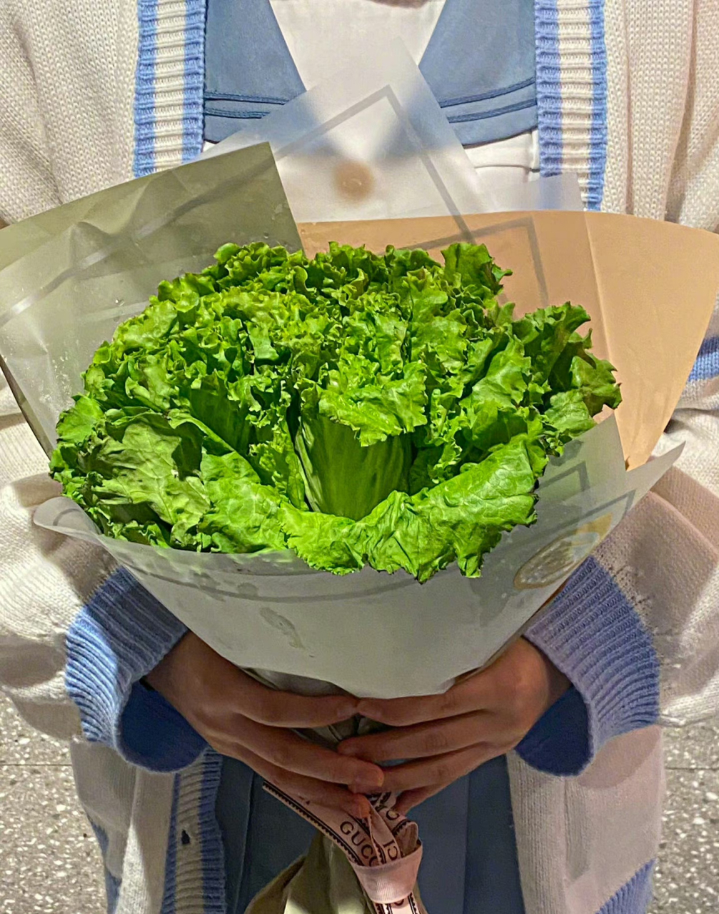 520快到了,当然要给超级好的ta送生菜花了,虽然绿油油,但寓意生财啊!