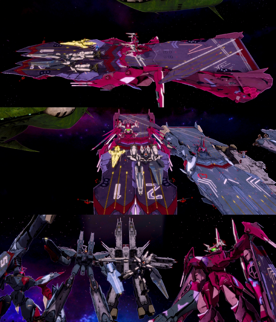 动画《超时空要塞macross》统合军主要战舰尺寸对比:图一分别是护卫舰