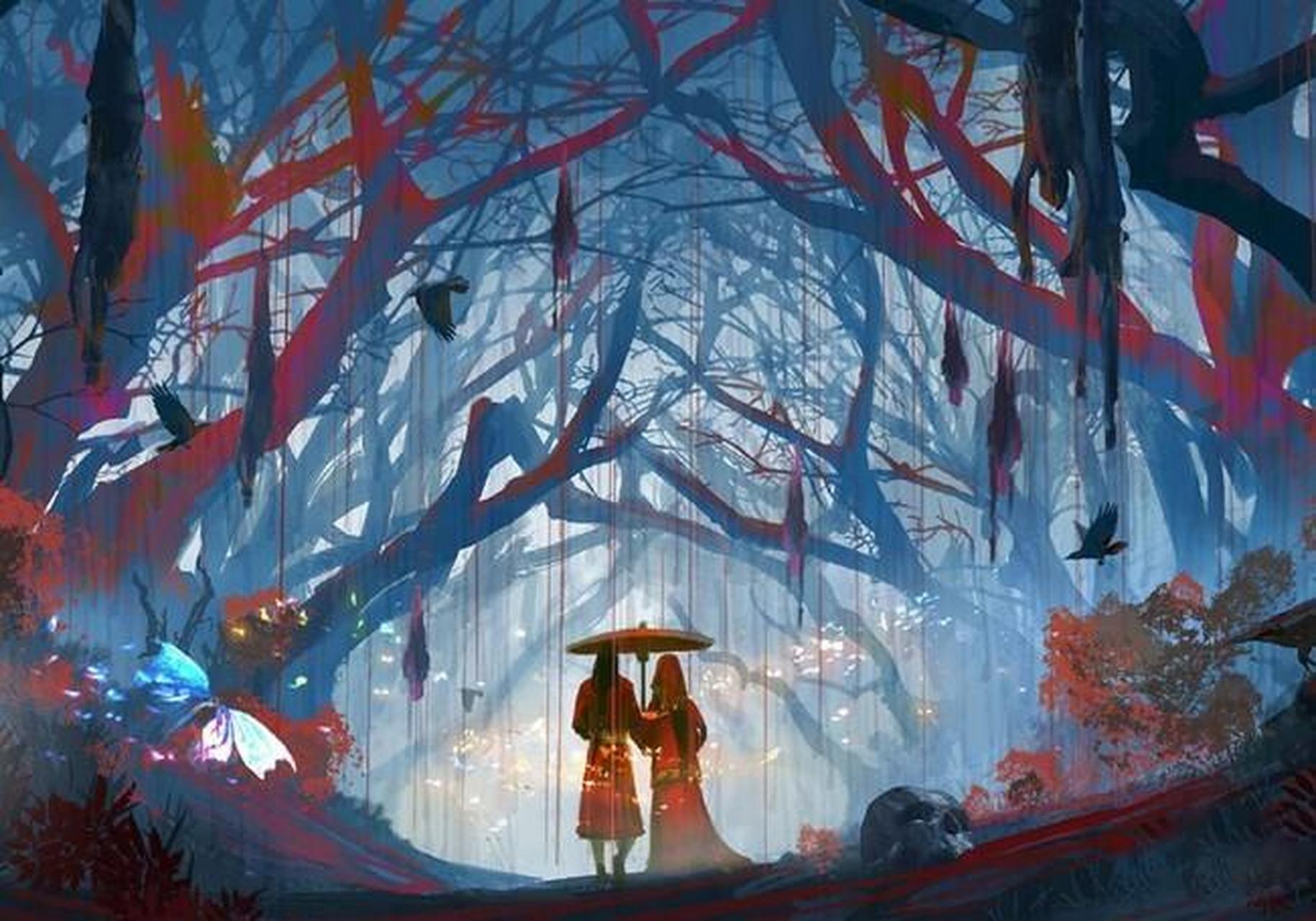 天官赐福# 八百年后的第一次相遇. 山锁古庙,倒挂尸林.