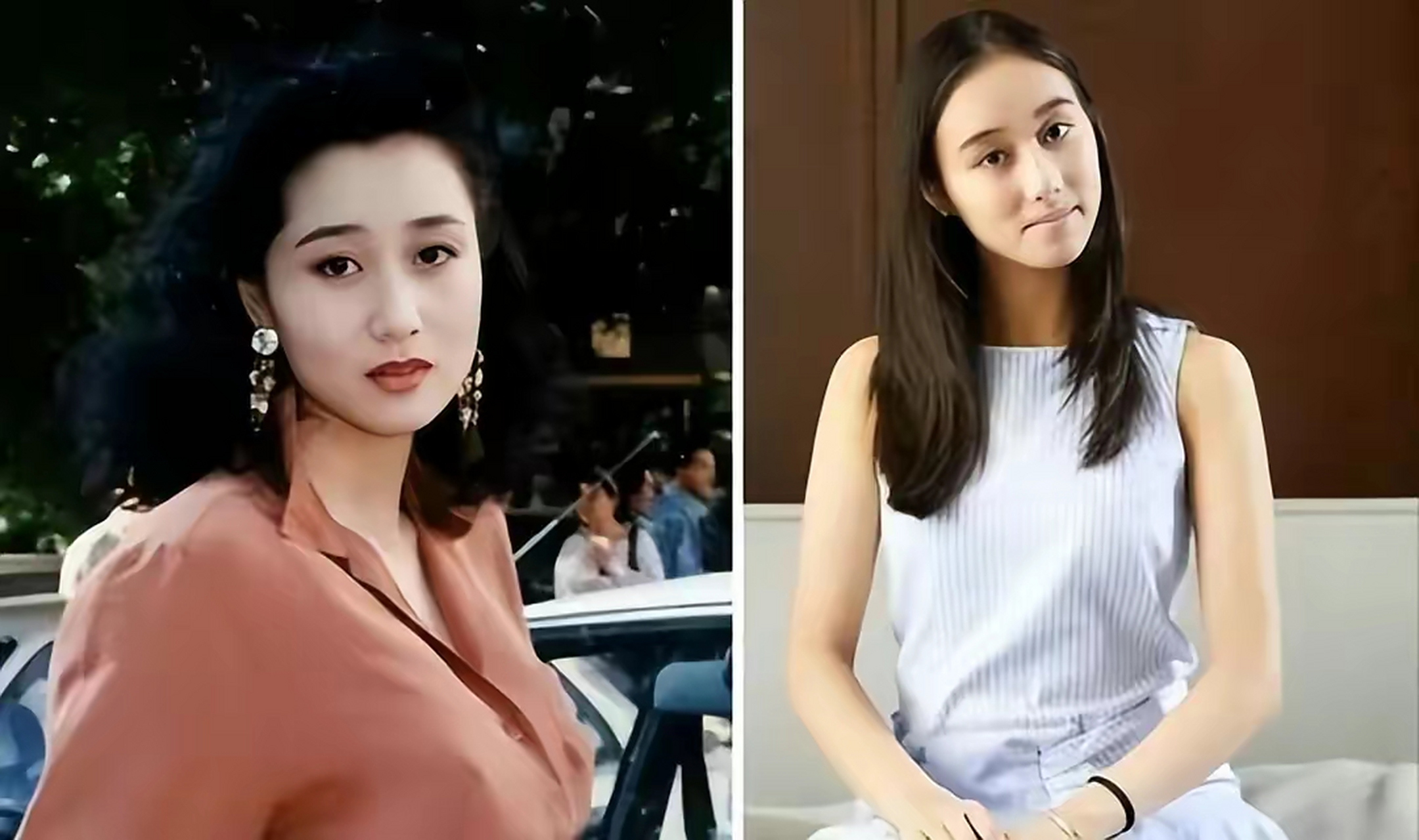 何超欣和利智也太像了,两个没有血缘关系的人能这么像.