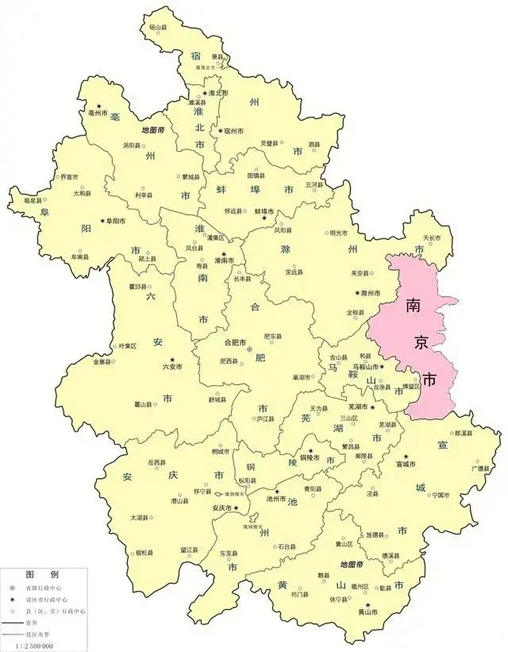 这不就是妥妥的安徽省地图么?