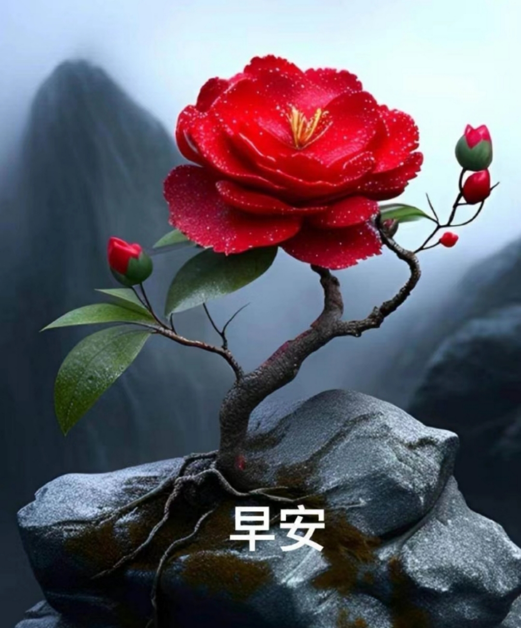 早安心语#  挫折怕什么 长在悬崖上的花 才漂亮的与众不同  当努力到
