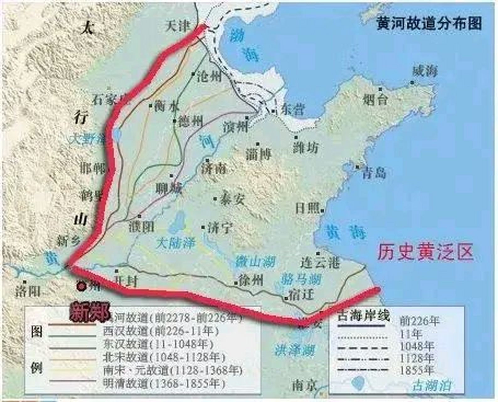 古黄河故道图图片