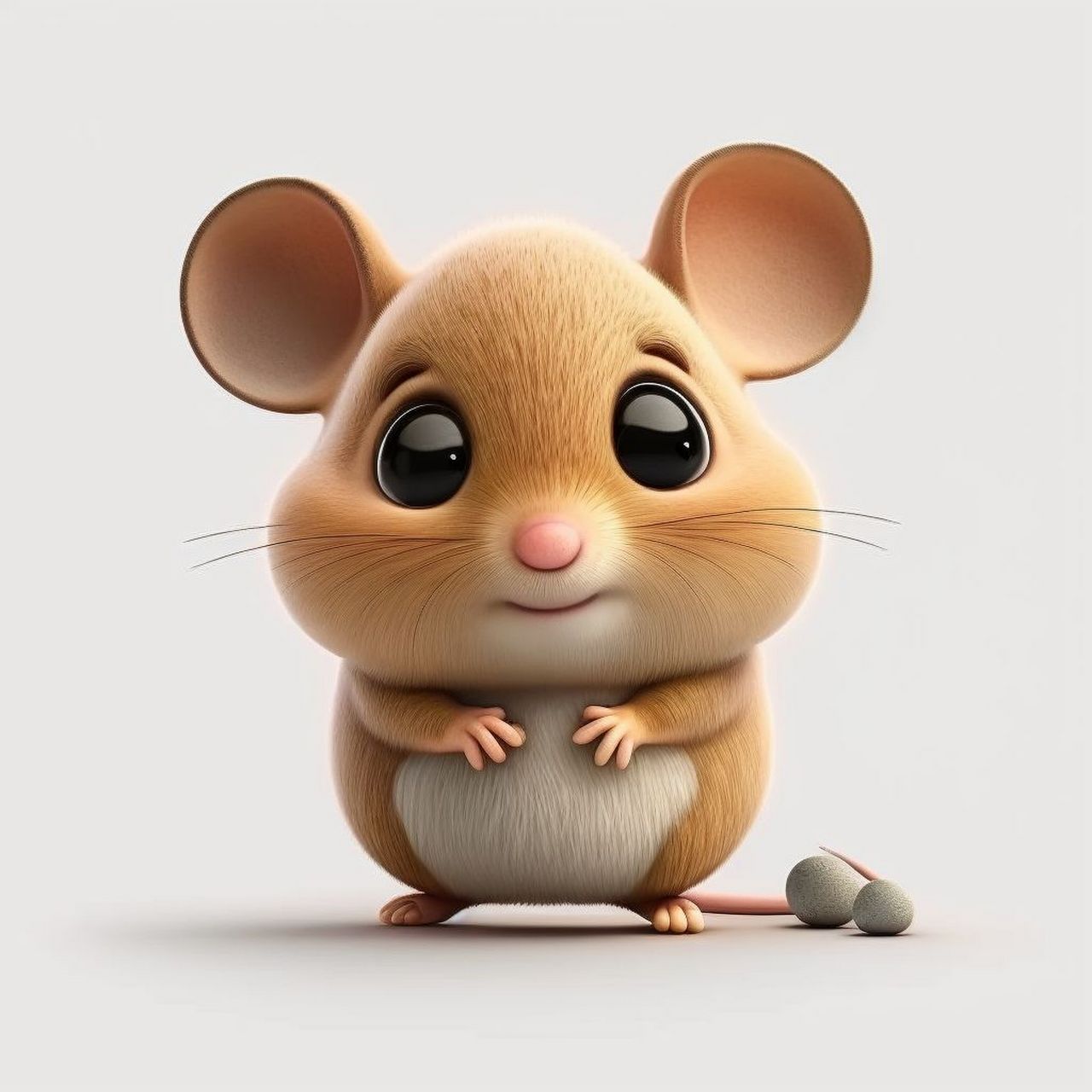 小老鼠可爱的表情.