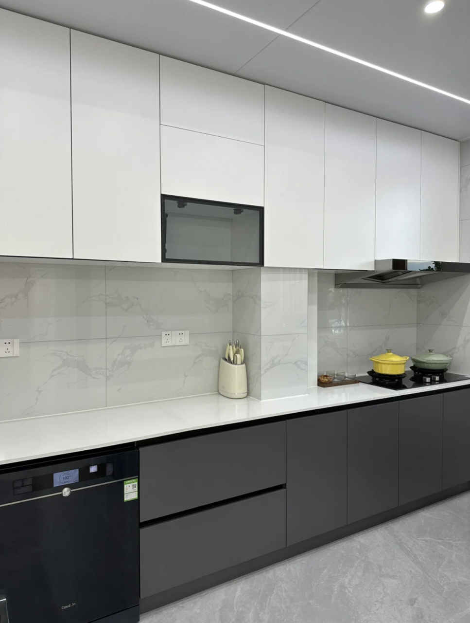 厨房橱柜效果图浅灰色图片