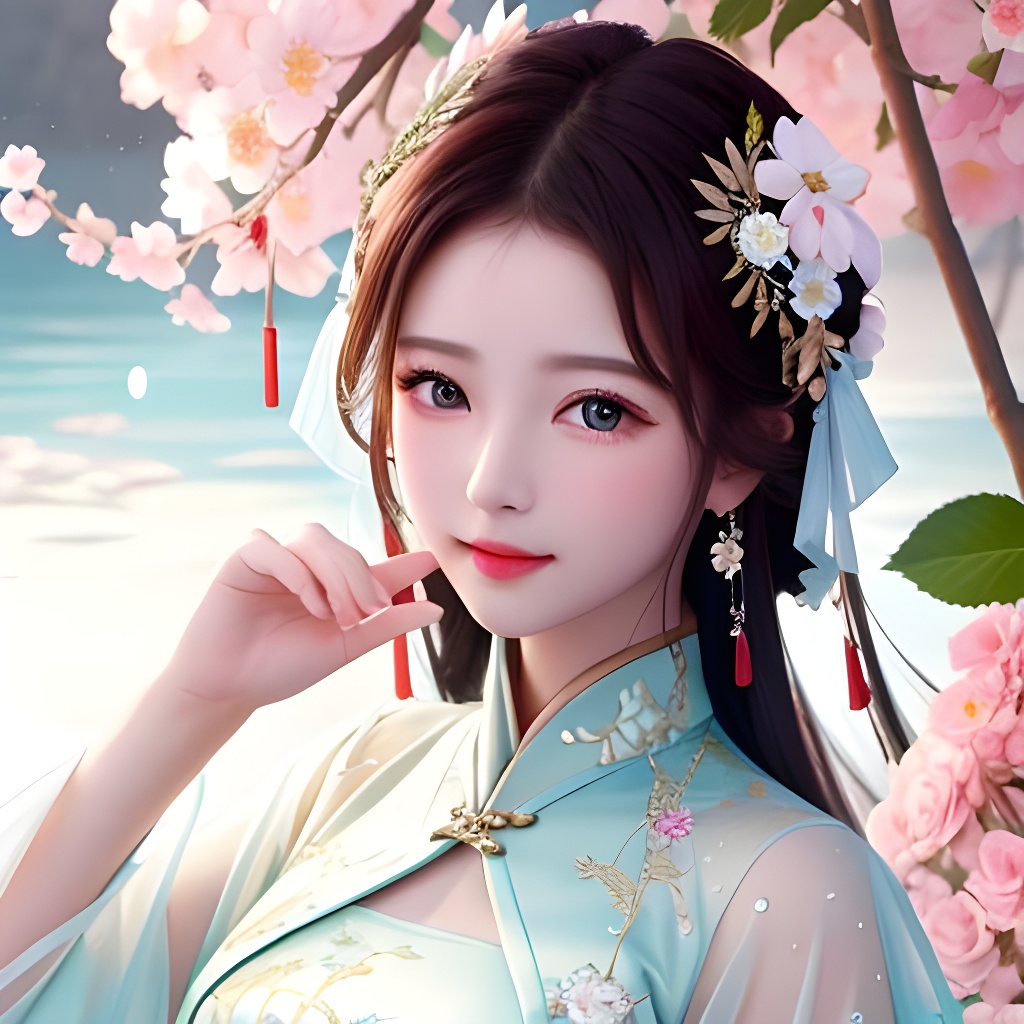ai绘画「古风美女头像」