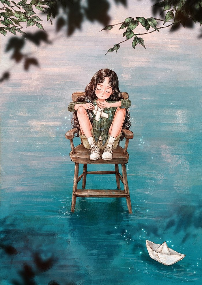 森林女孩日记插画欣赏,感受来自大自然的静谧美好