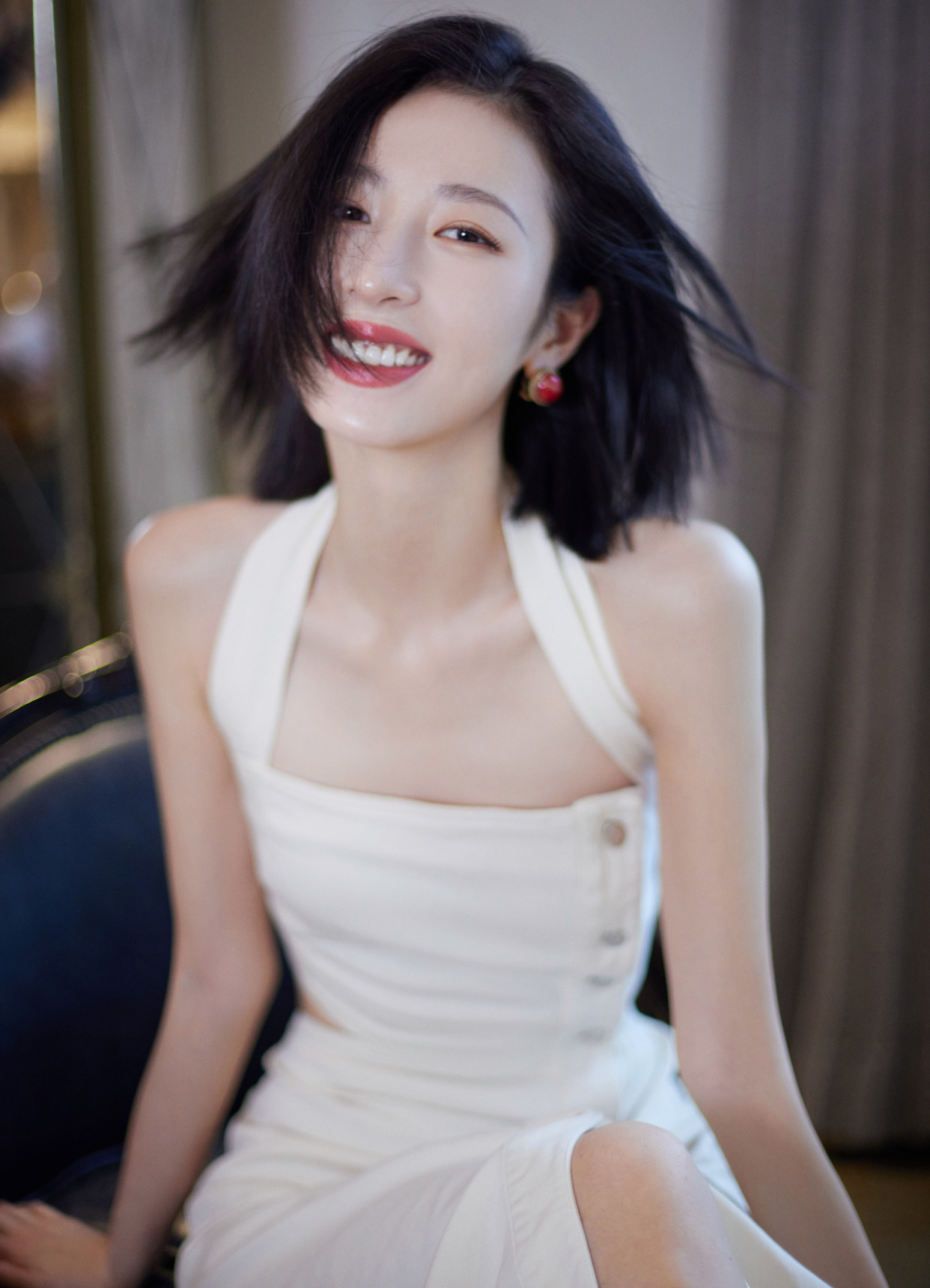 周雨彤白色礼裙合集